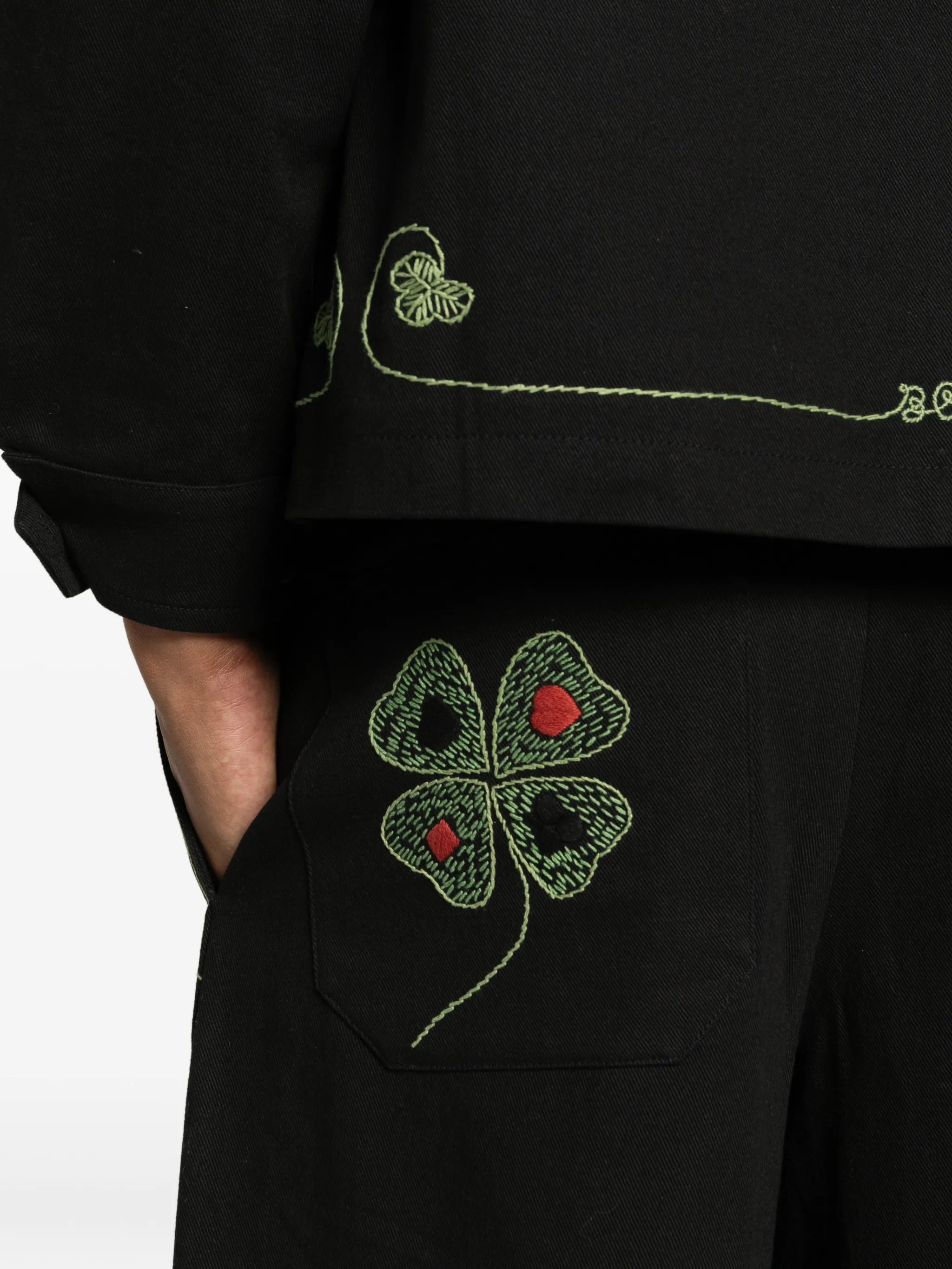 Lucky Draw embroidered trousers