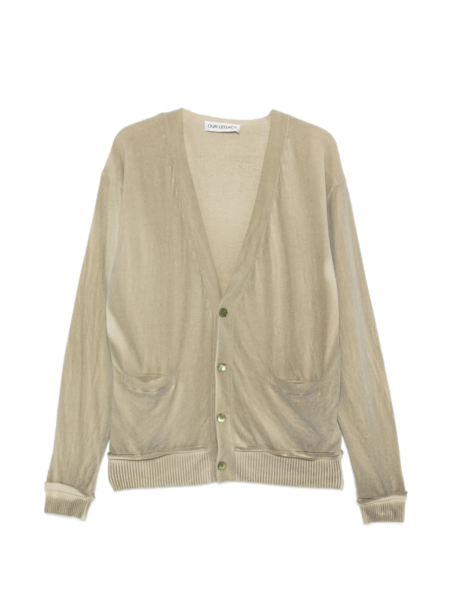 spray-dyed wool cardigan