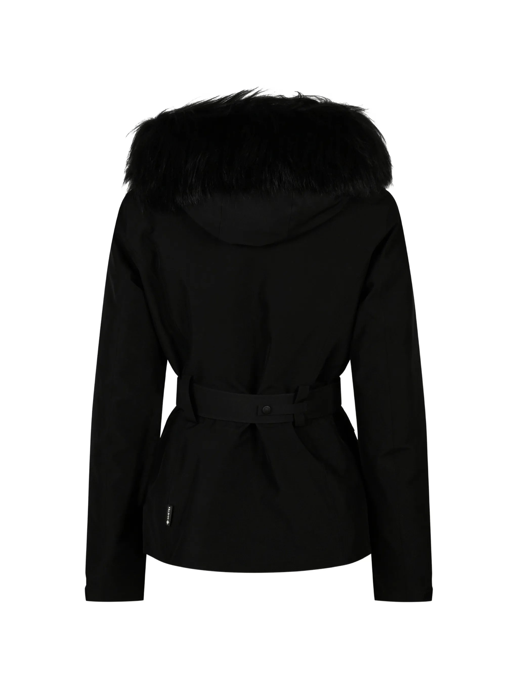 faux-fur belted jacket