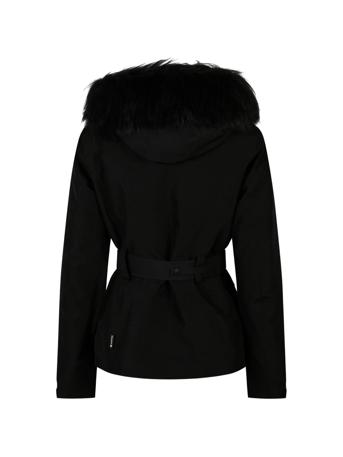 faux-fur belted jacket