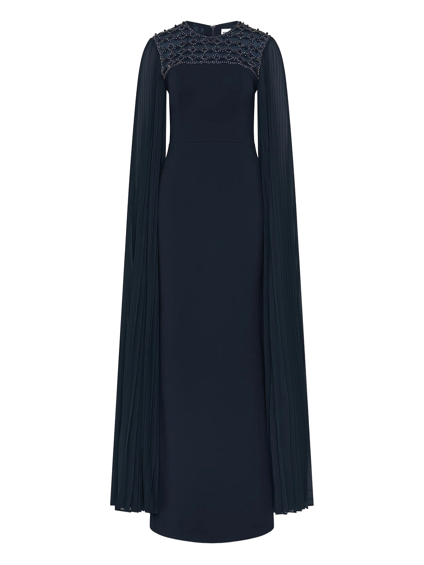 Memphis embellished pleated maxi dress
