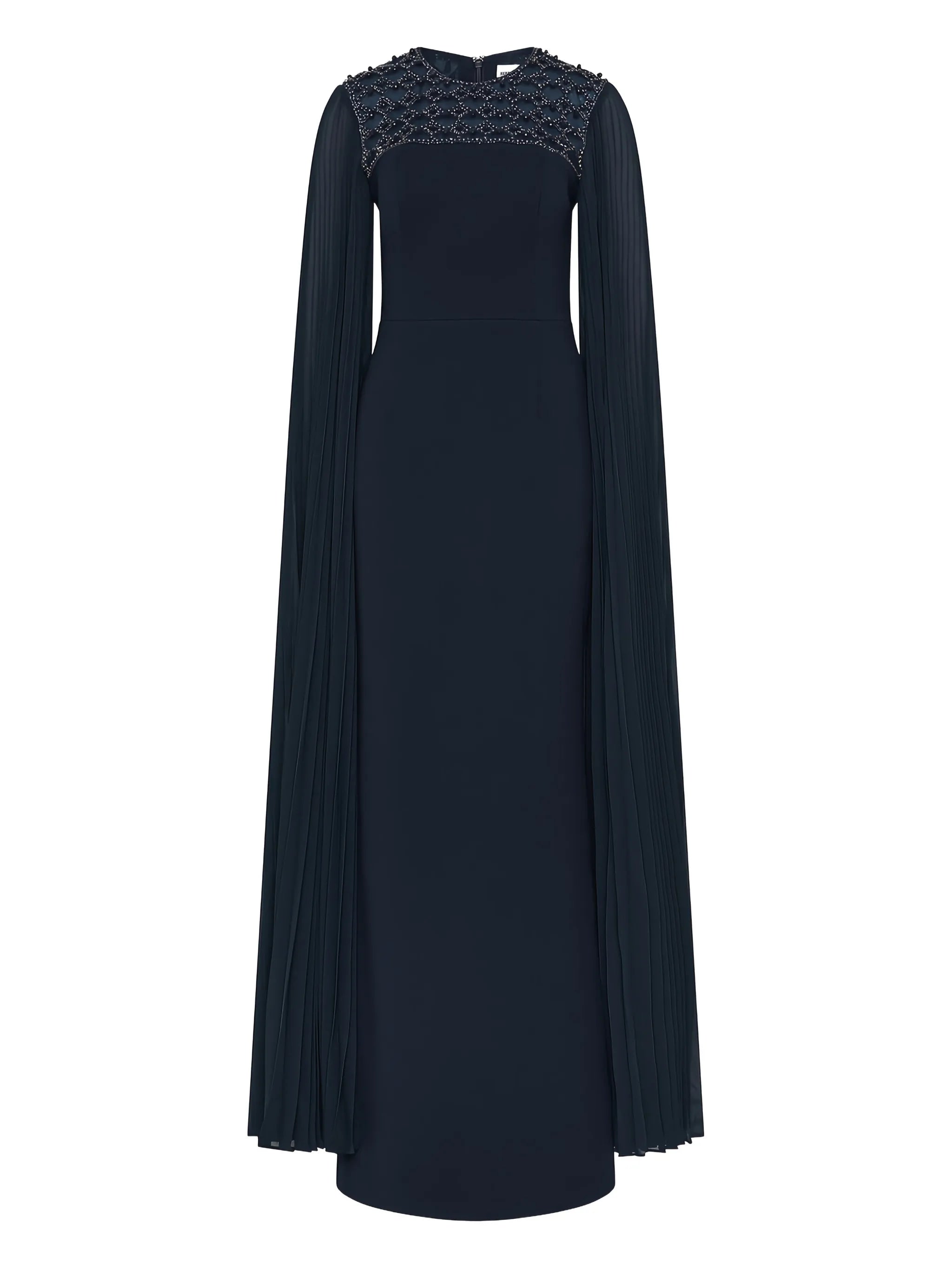 Memphis embellished pleated gown