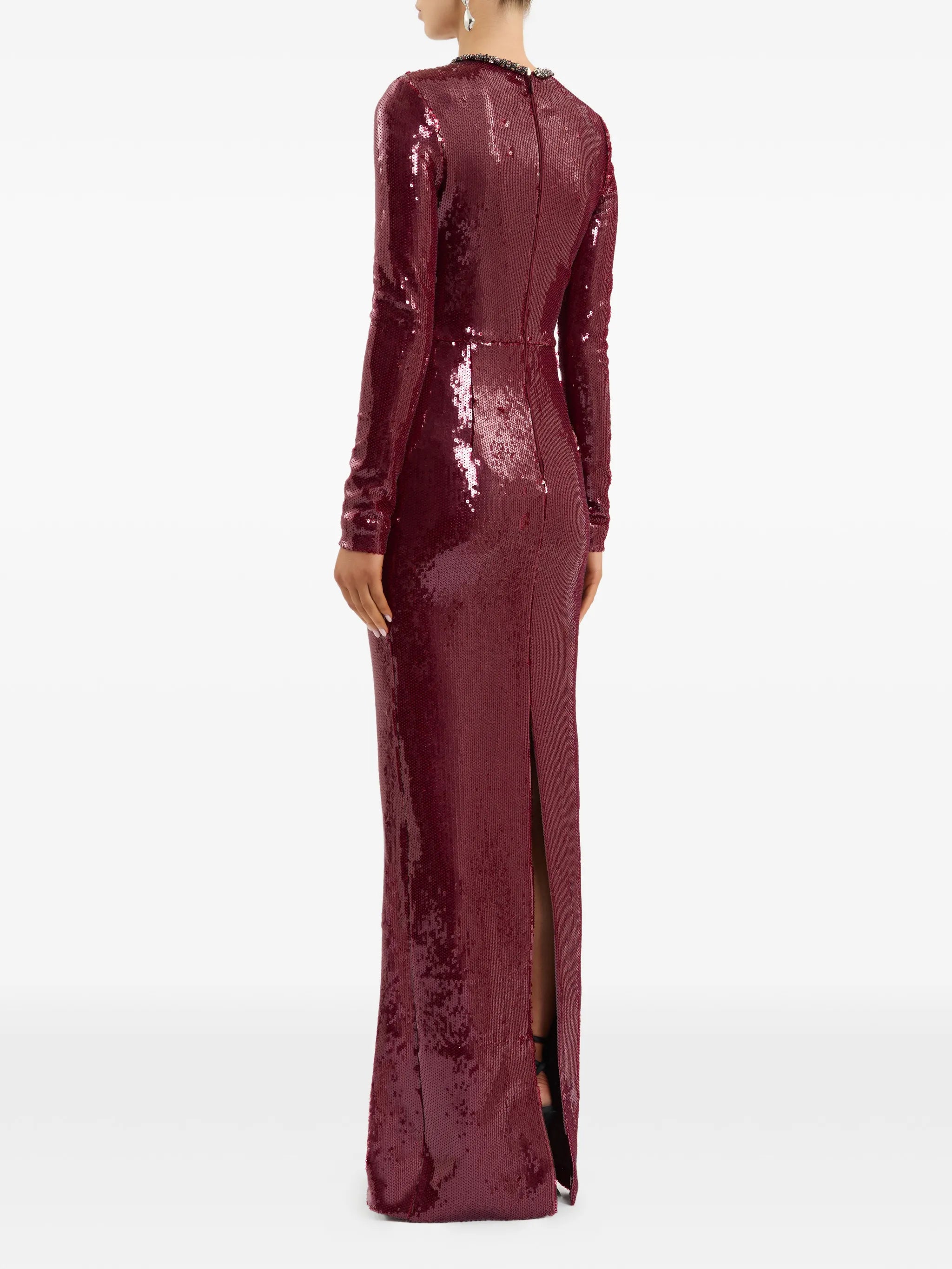 Nero sequin-embellished maxi dress