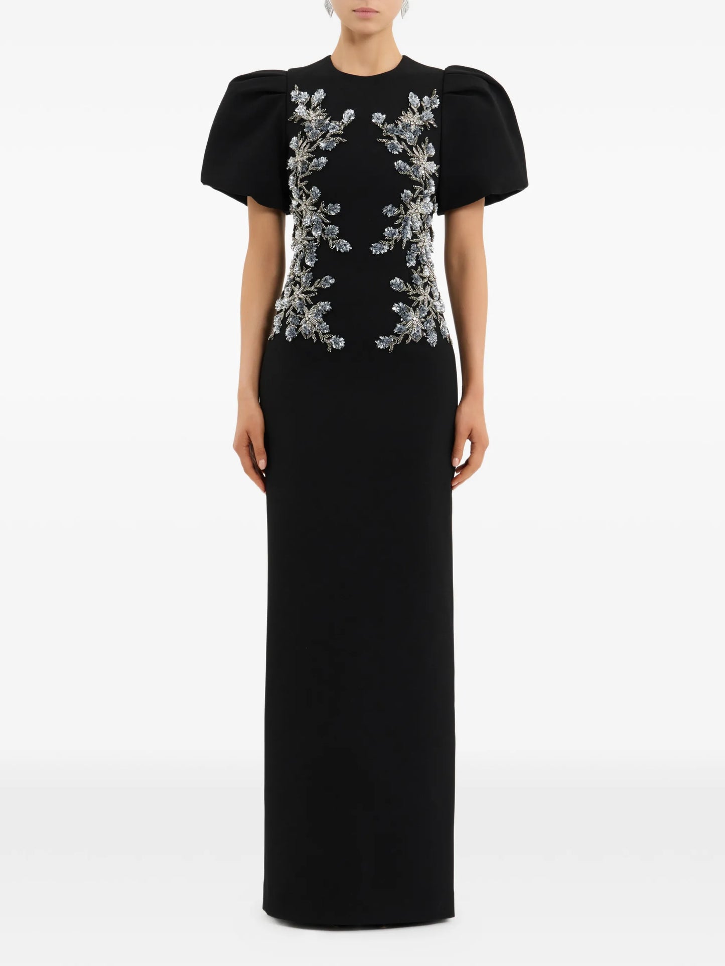 Zephyr puff-sleeve maxi dress