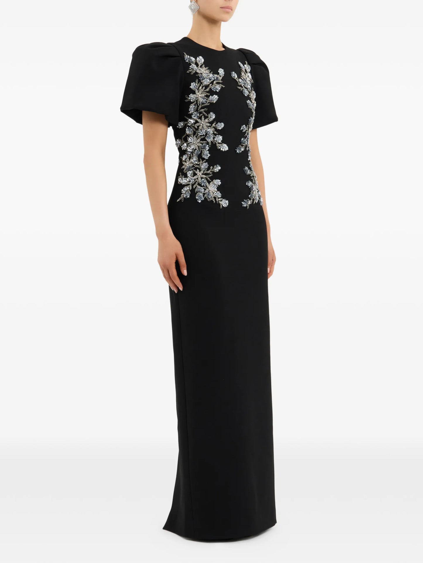 Zephyr puff-sleeve maxi dress