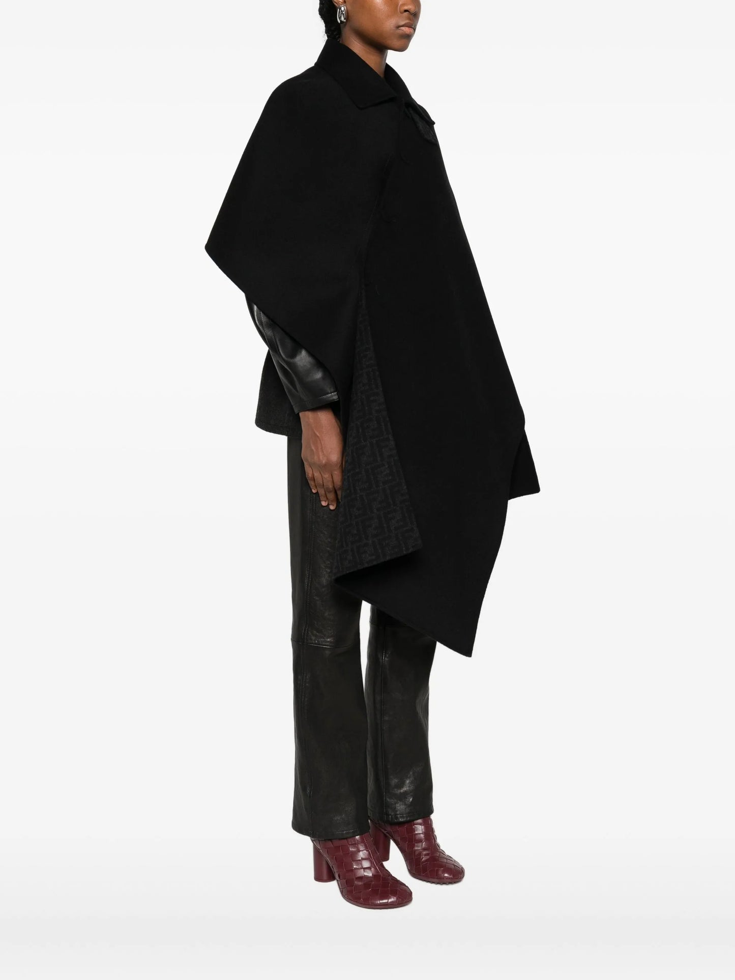 buttoned cape