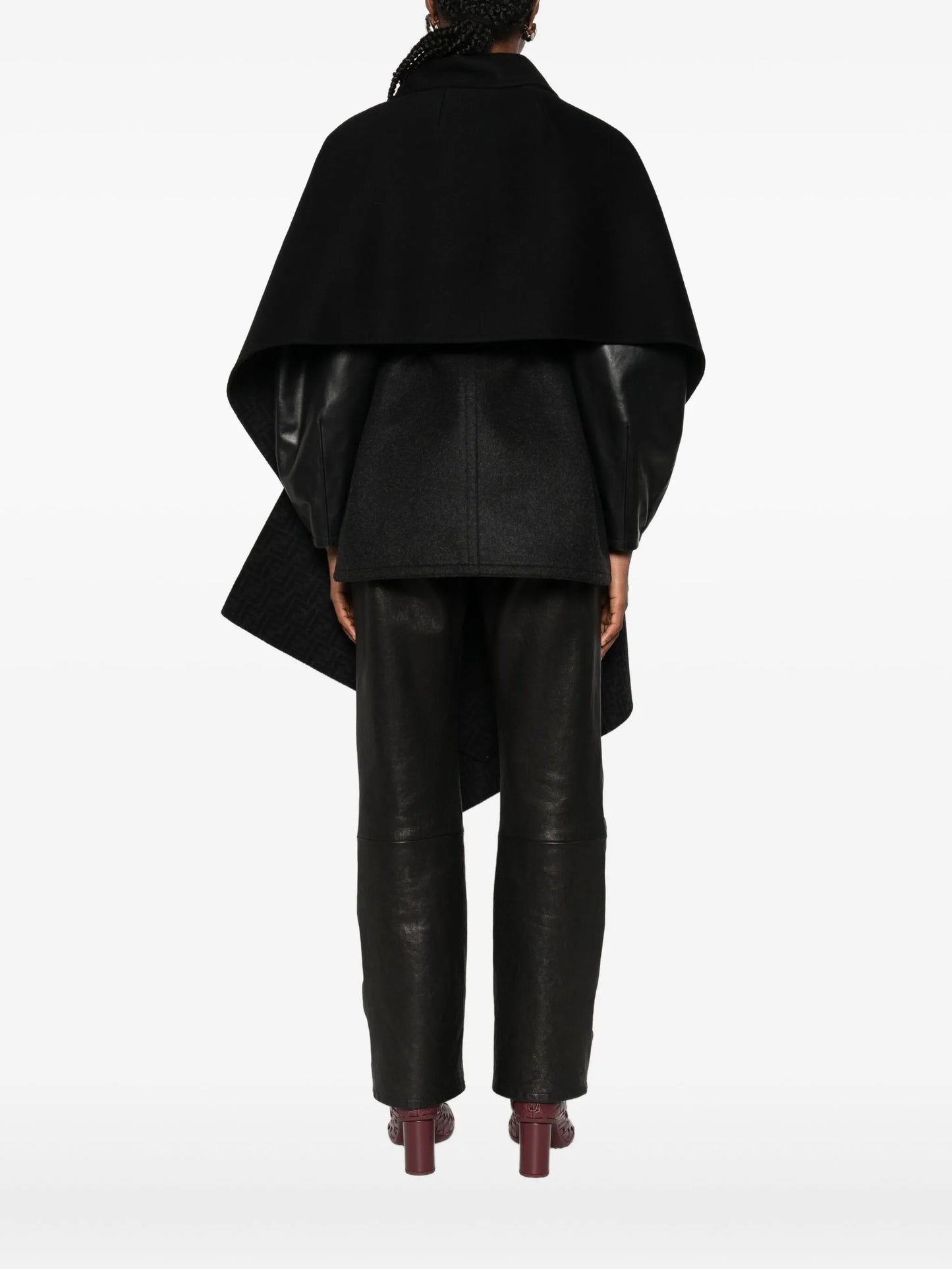 buttoned cape