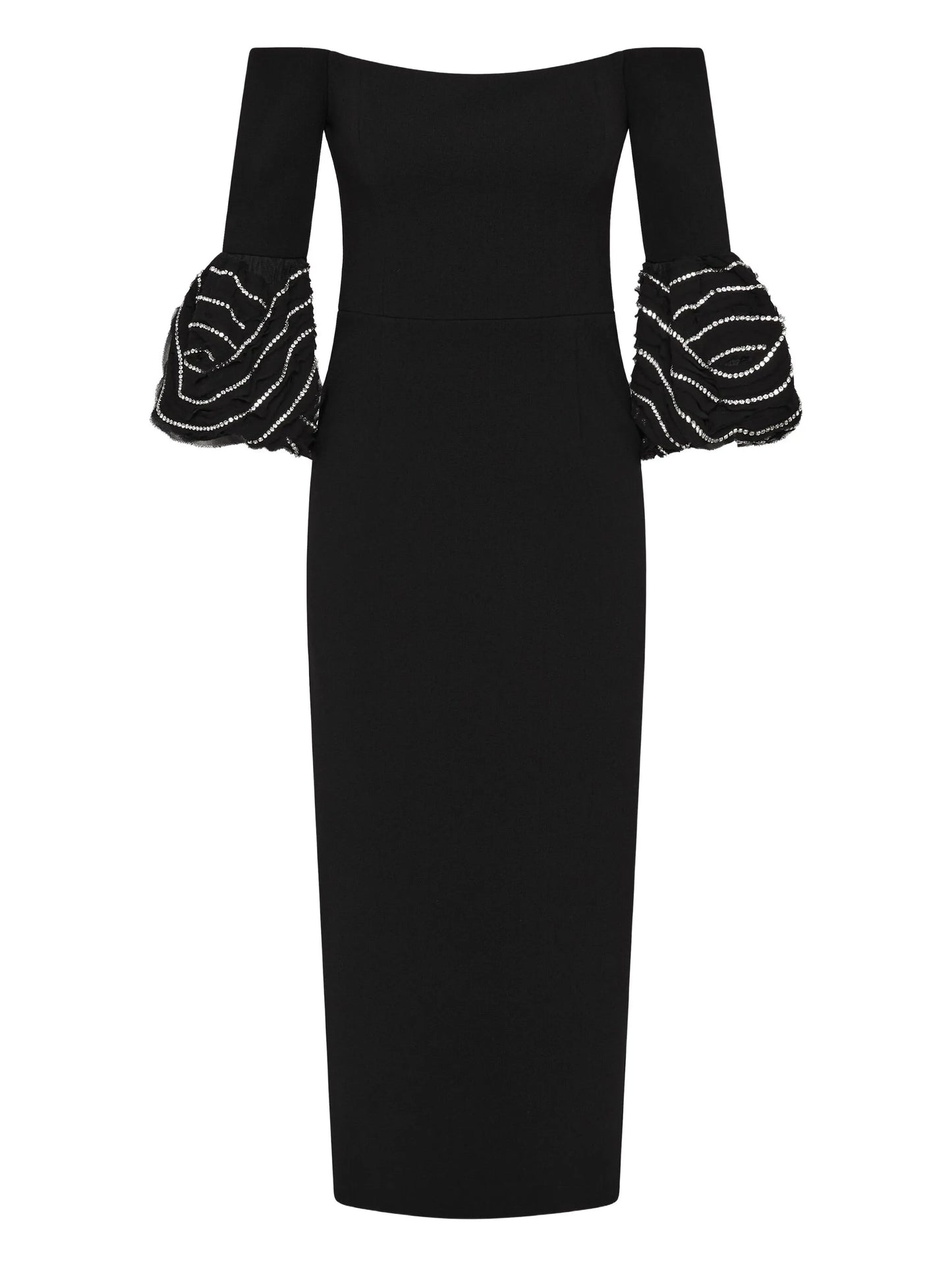 Bellatrix off shoulder ruffled midi dress