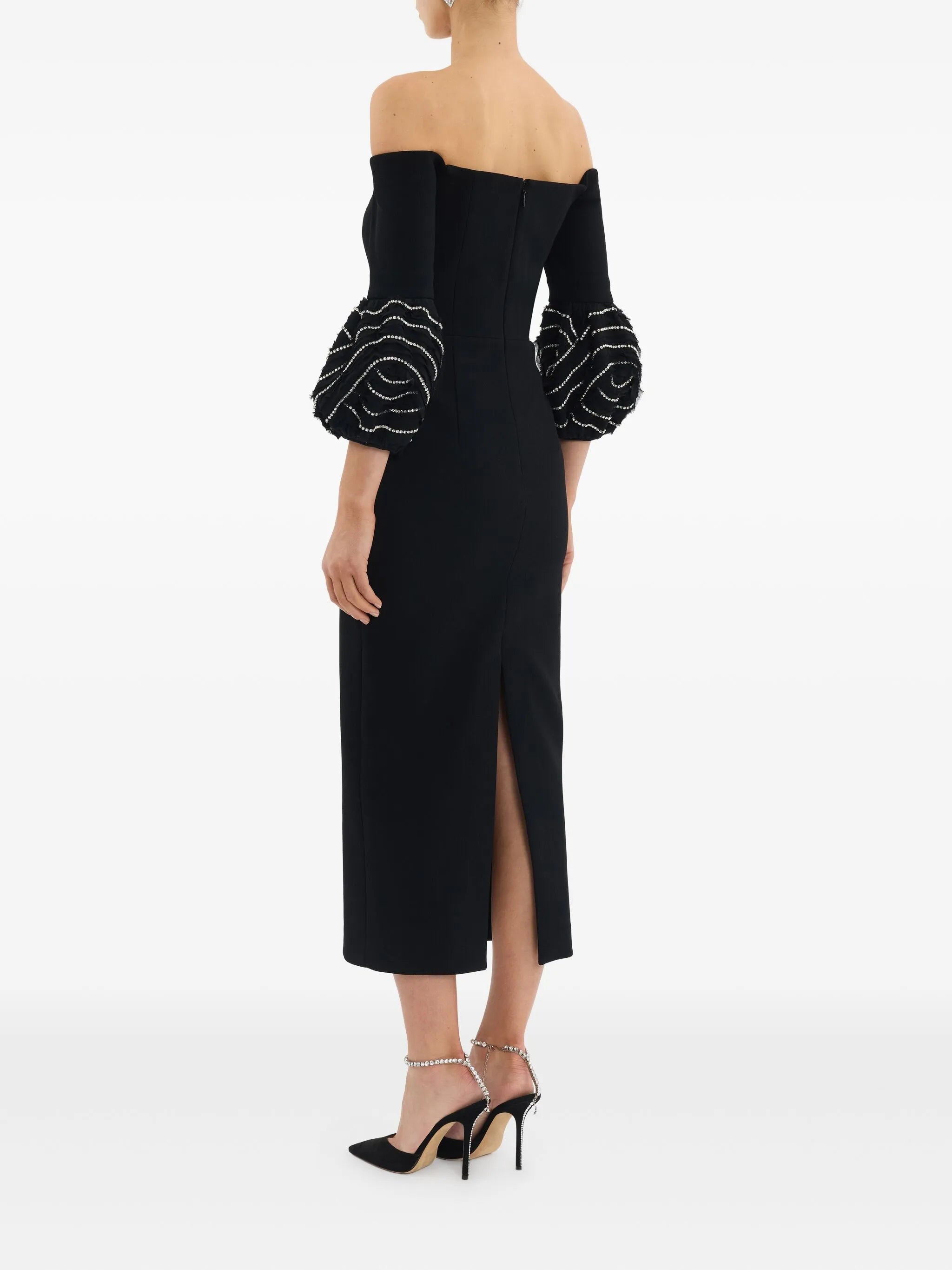 Bellatrix off shoulder ruffled midi dress
