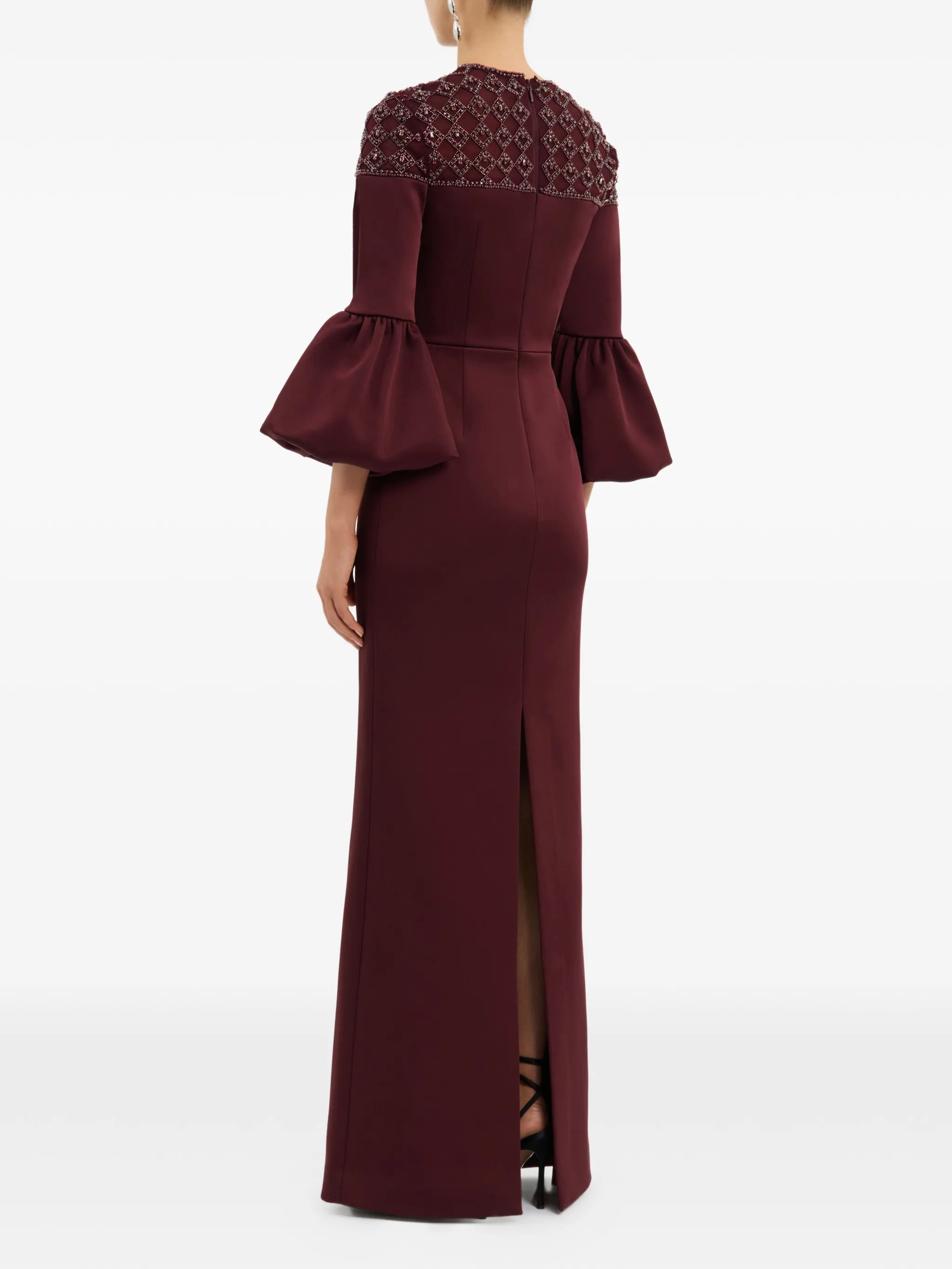 Alora embellished bell-sleeve maxi dress