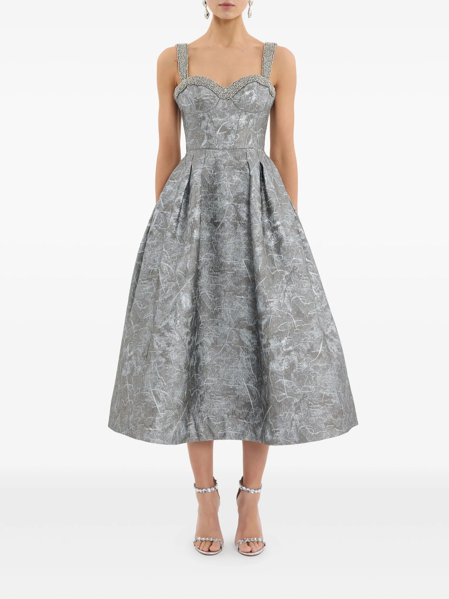 embellished sterling midi dress