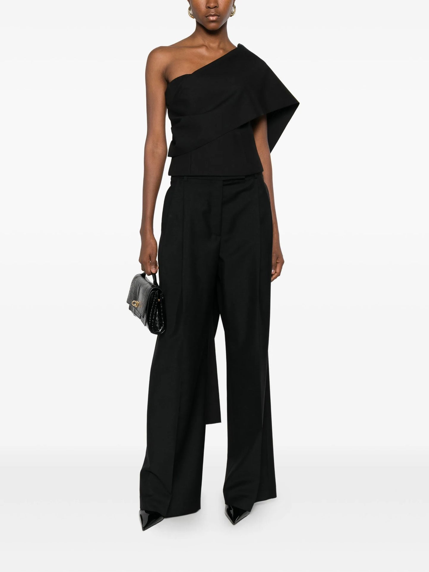 one-shoulder blouse