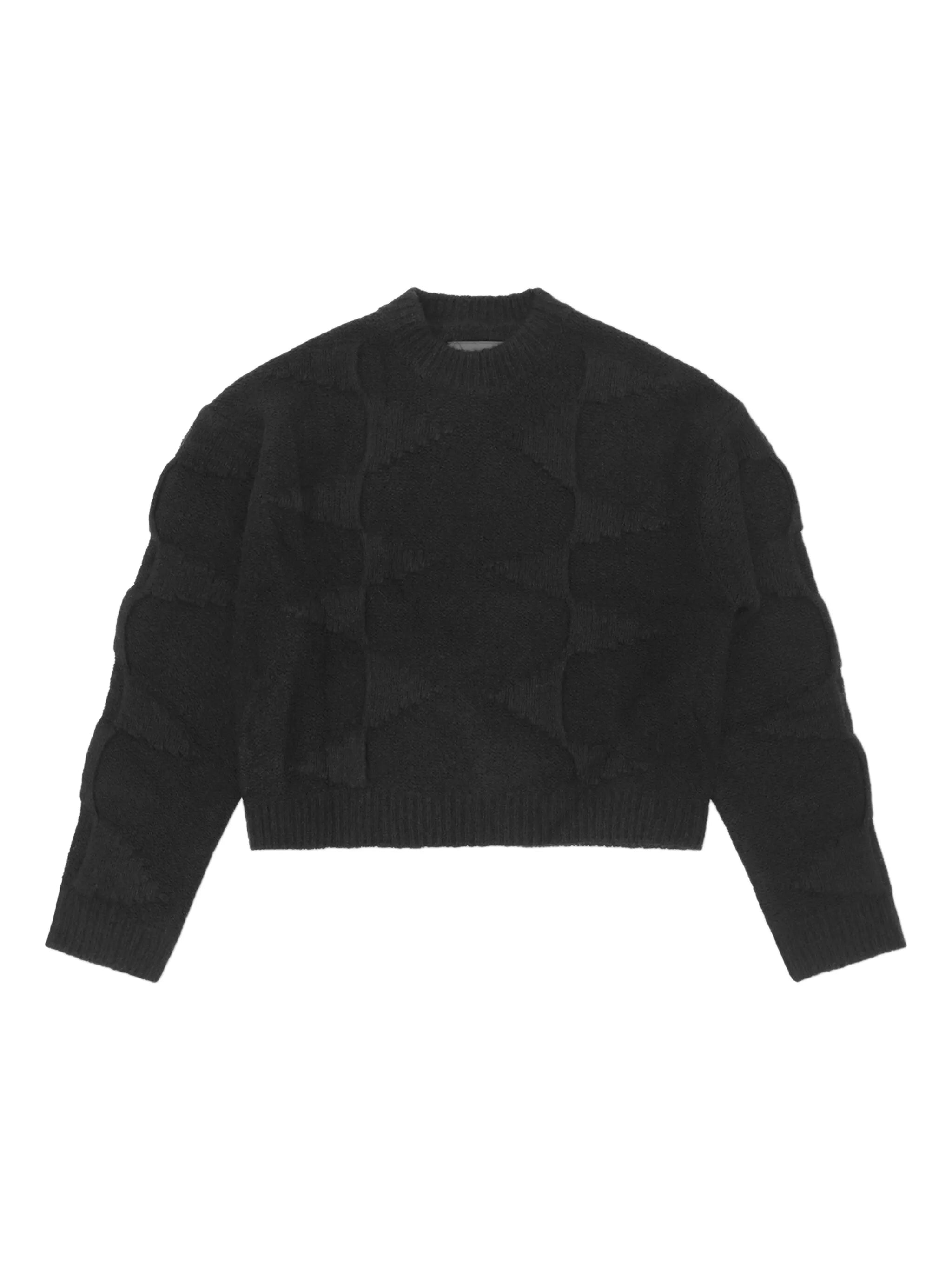 spiral-knit sweater