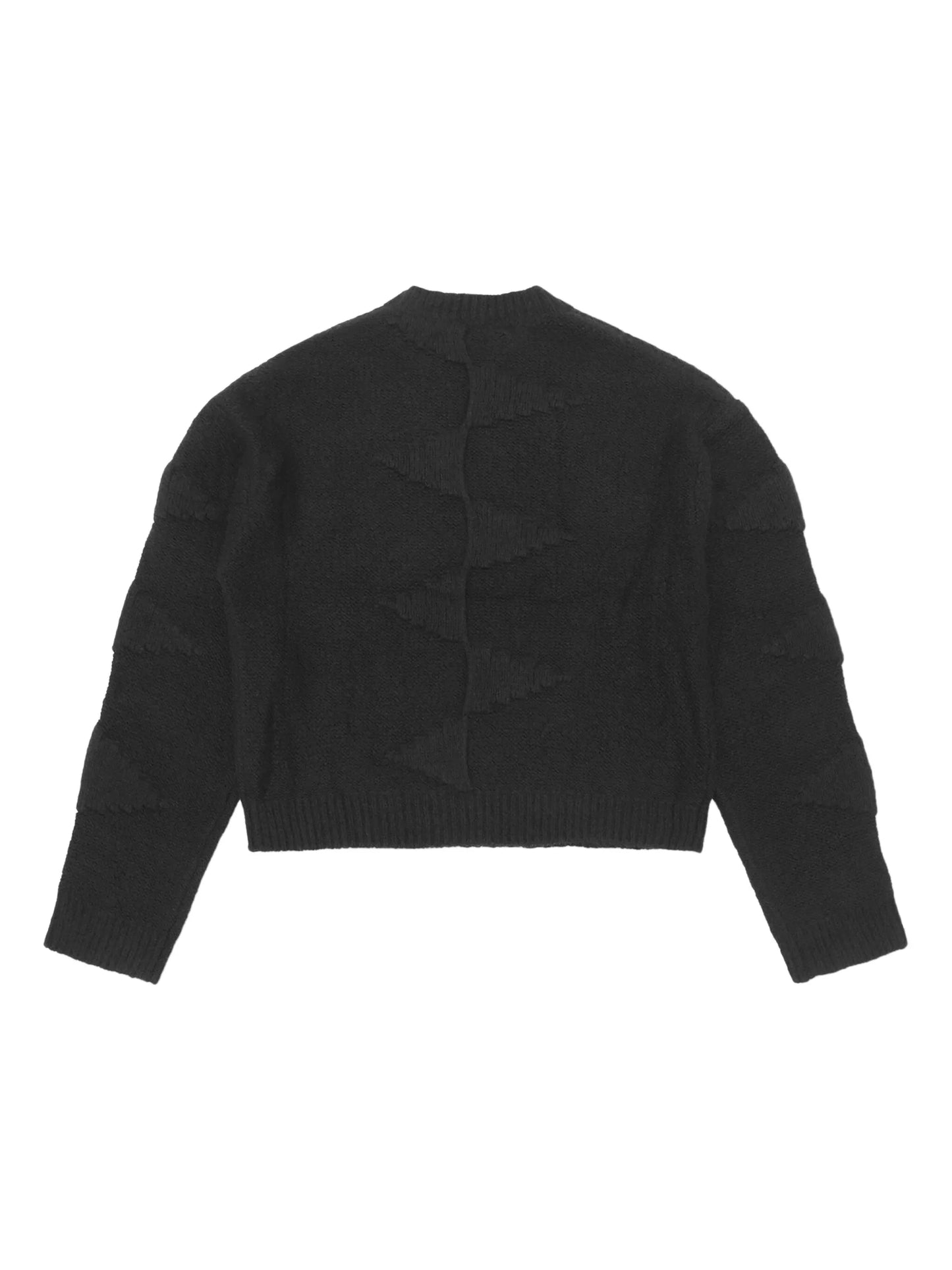 spiral-knit sweater