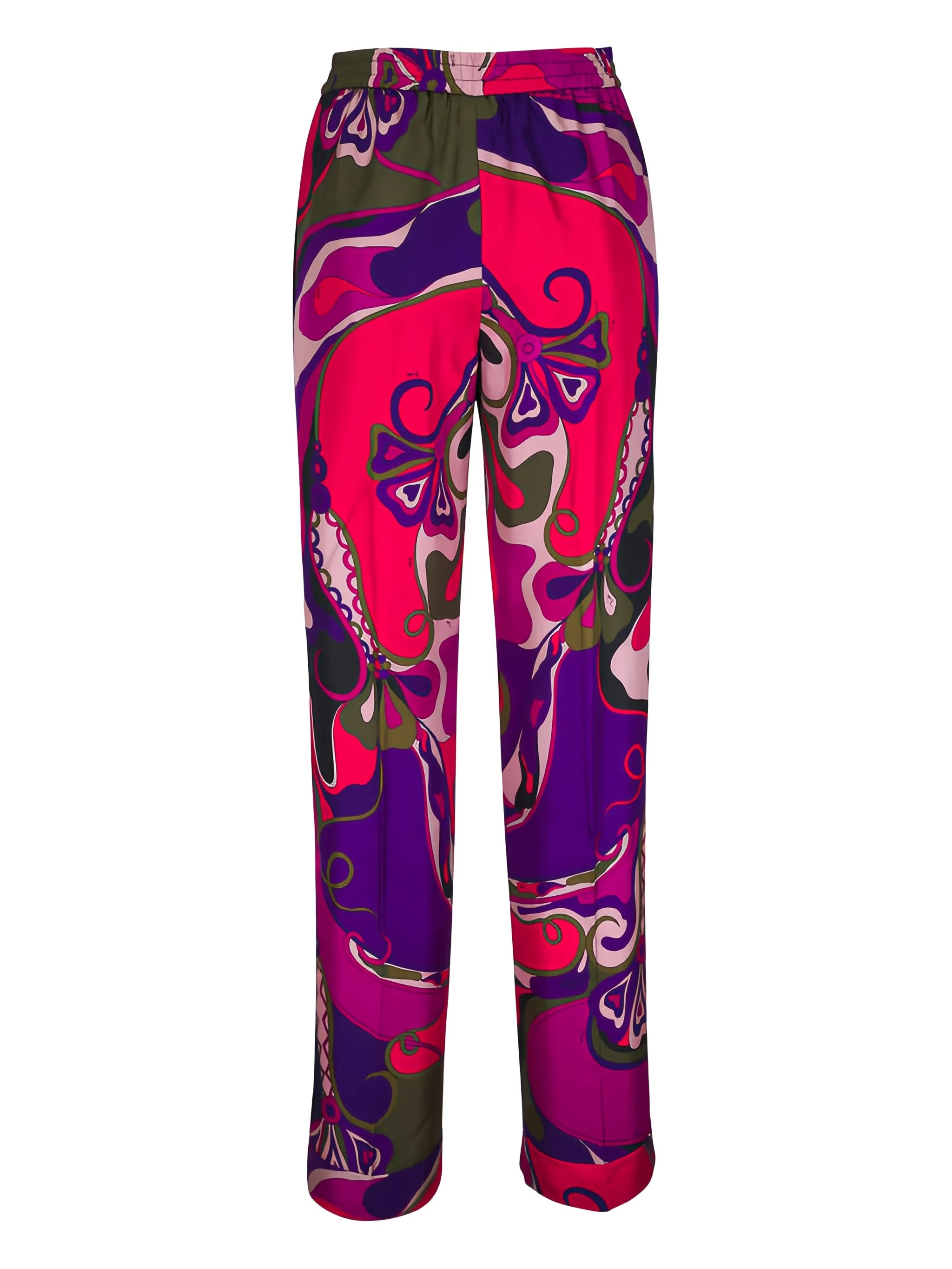 abstract-print trousers