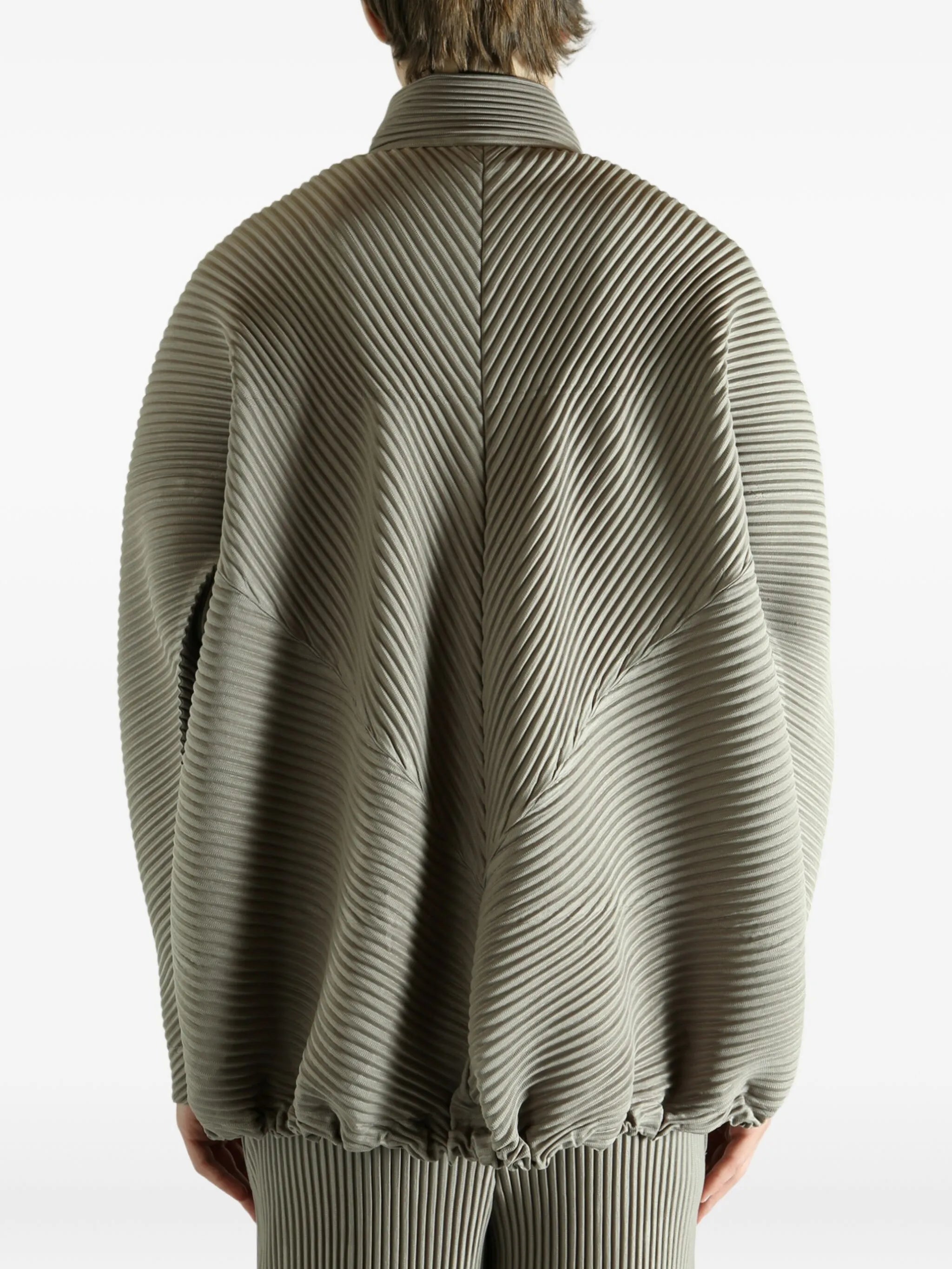 pleated shirt jacket