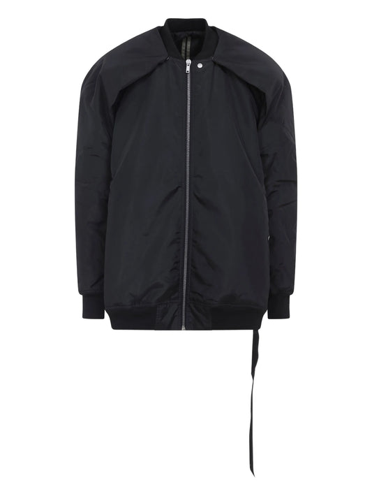 padded zip-front bomber jacket