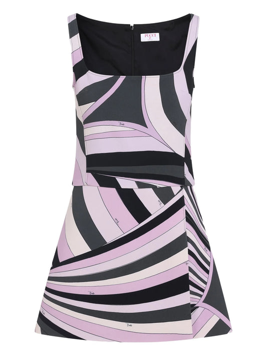 abstract-print sleeveless dress