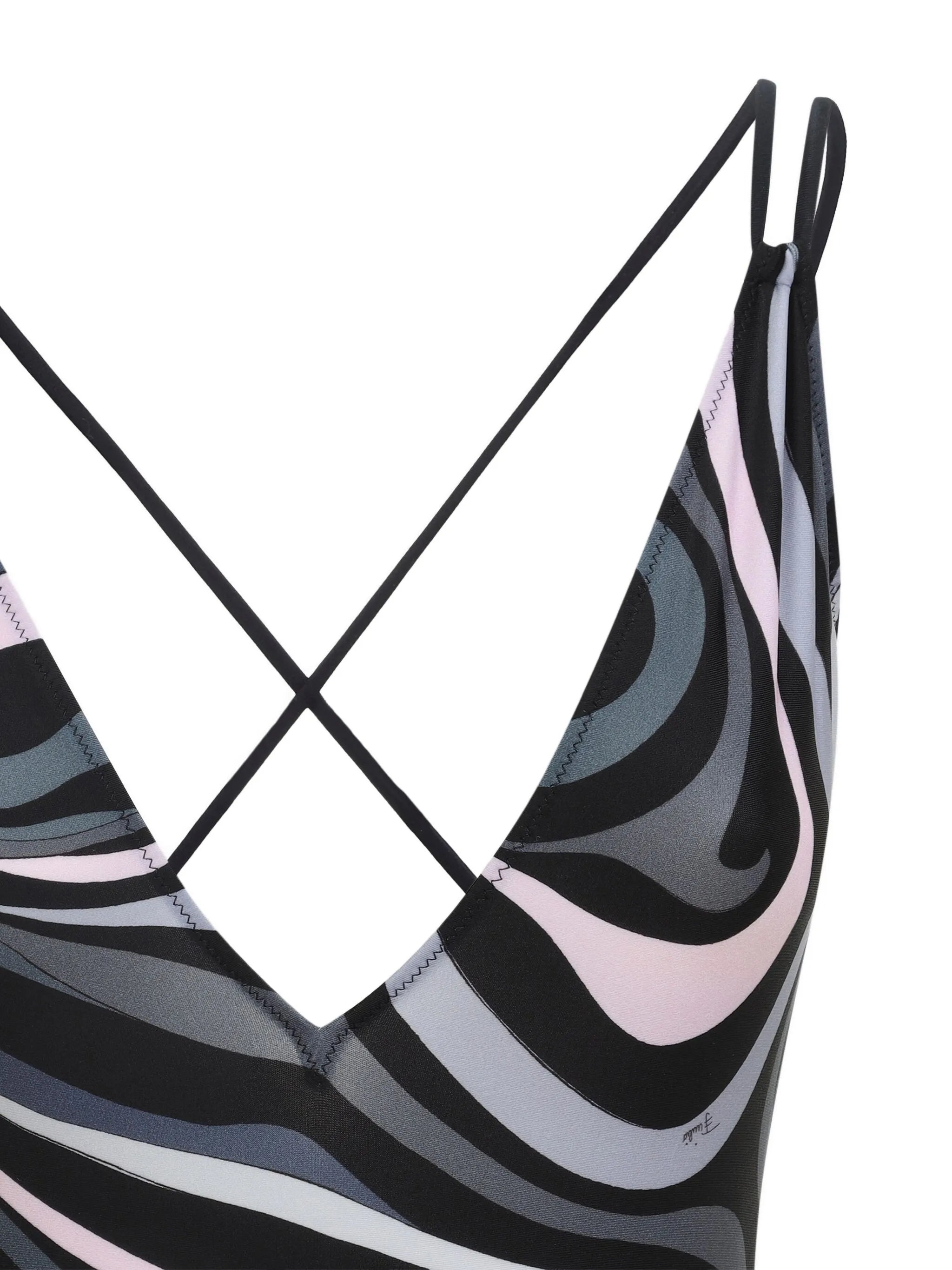 cross-back swirl swimsuit