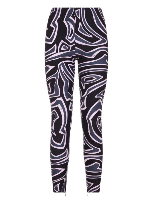 abstract-print leggings
