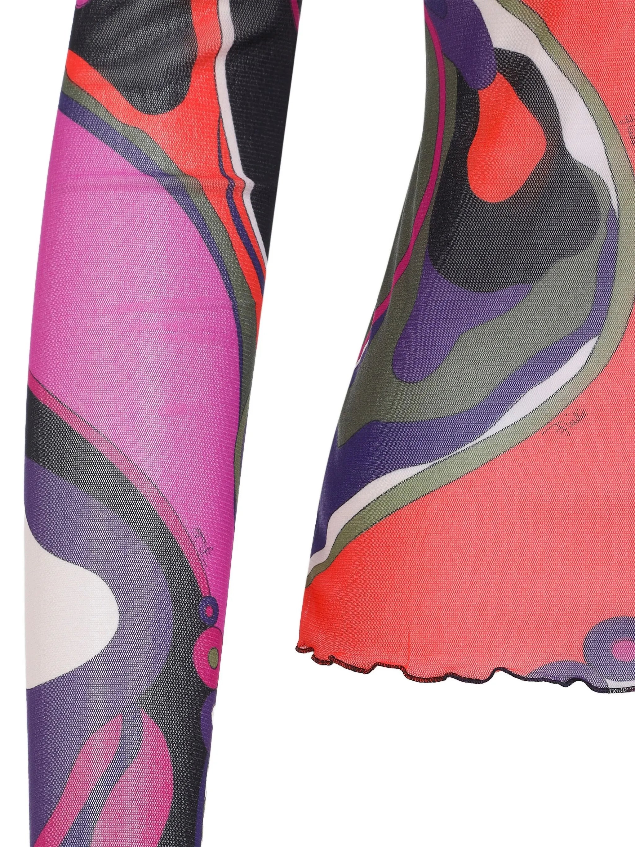 abstract-print turtleneck top