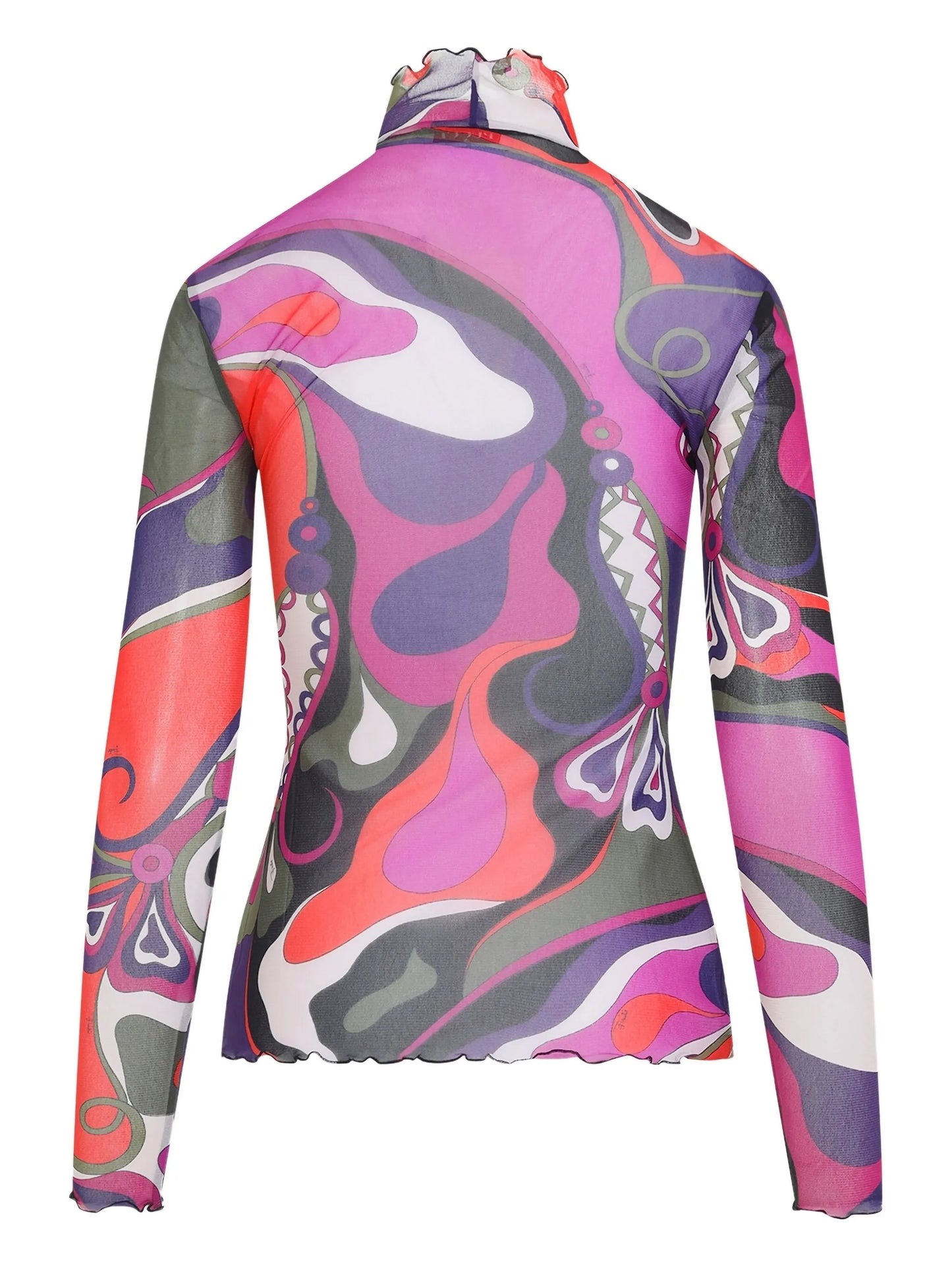 abstract-print turtleneck top