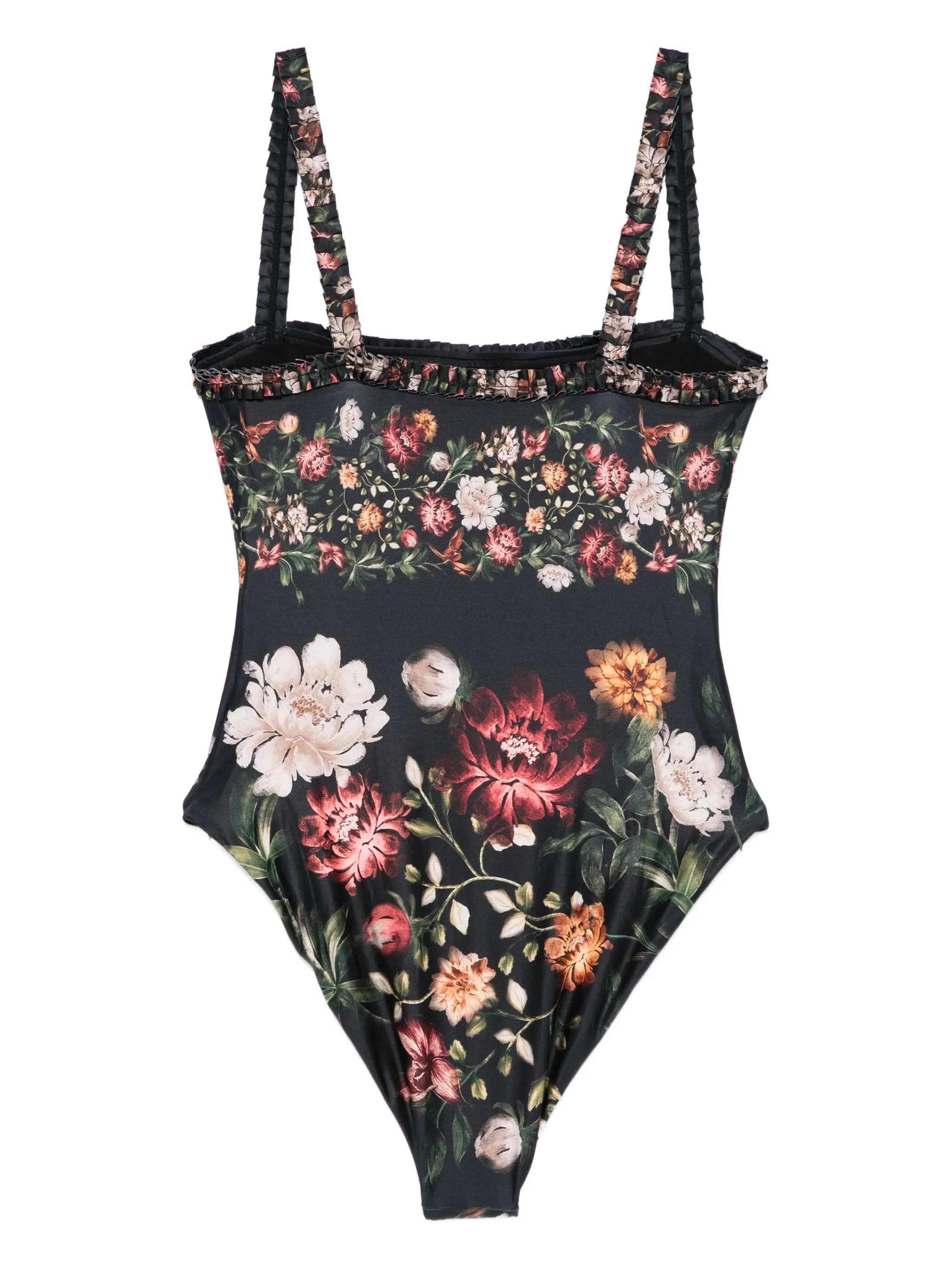Limon Paramo ruffled-floral swimsuit
