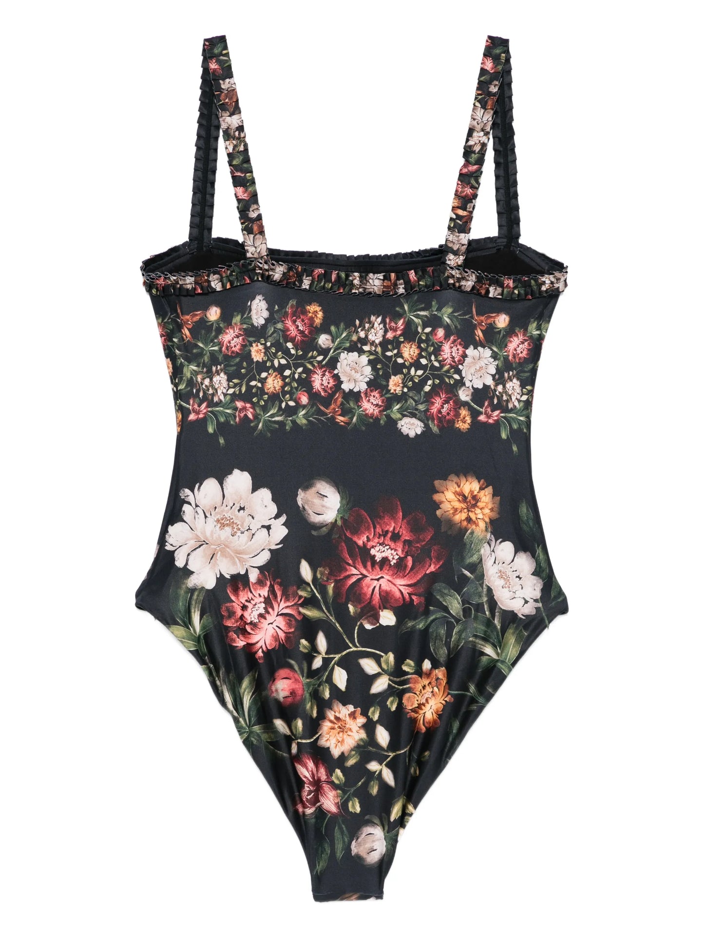 Limon Paramo ruffled-floral swimsuit