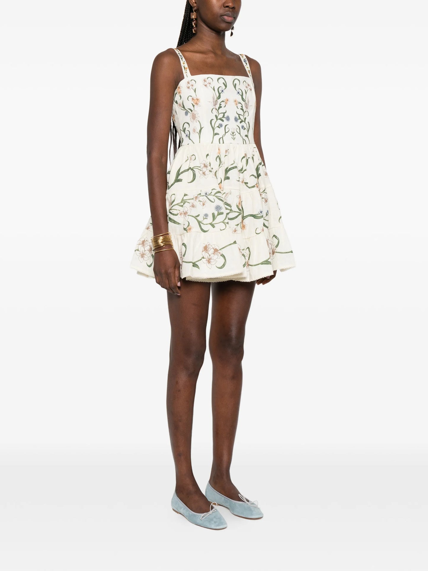 Lima floral-print mini dress