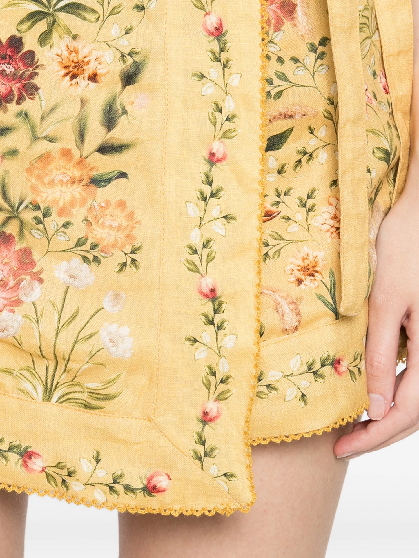 Luna Paramo floral tie skirt