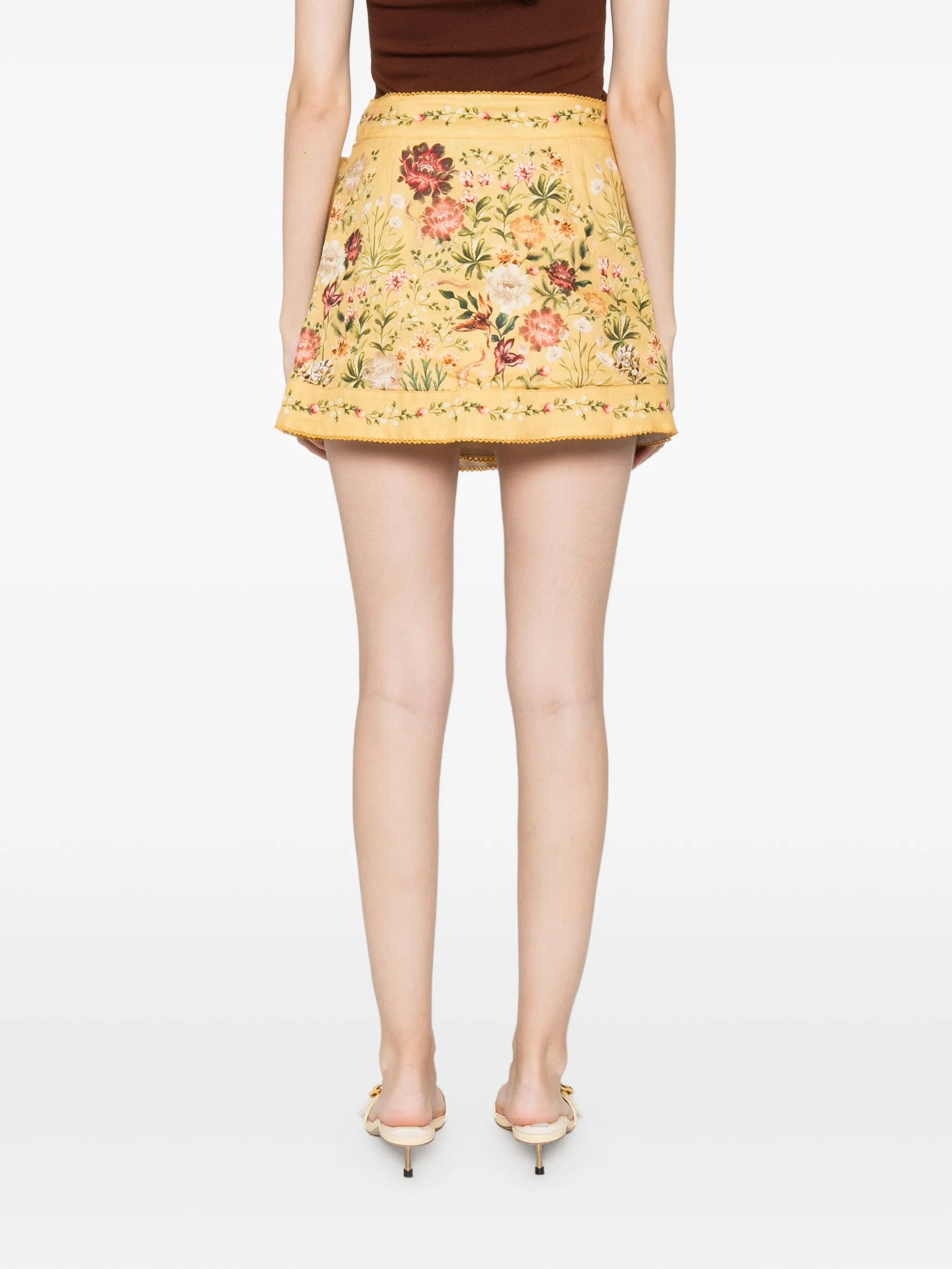Luna Paramo floral tie skirt