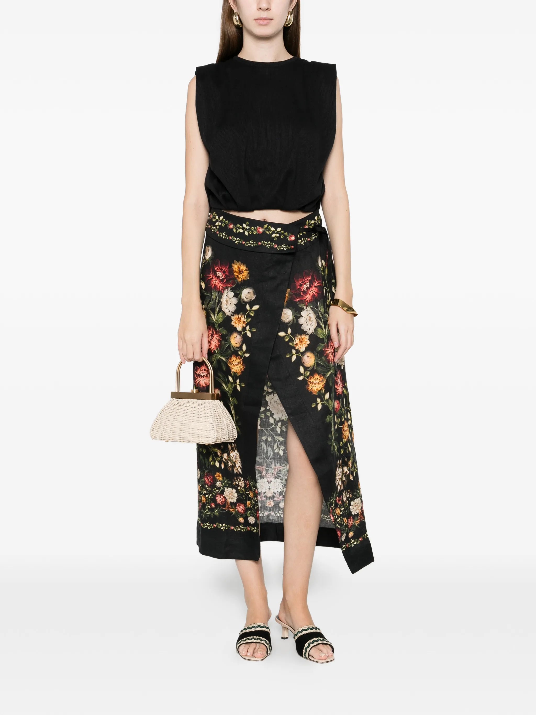 Pareo Midi floral skirt