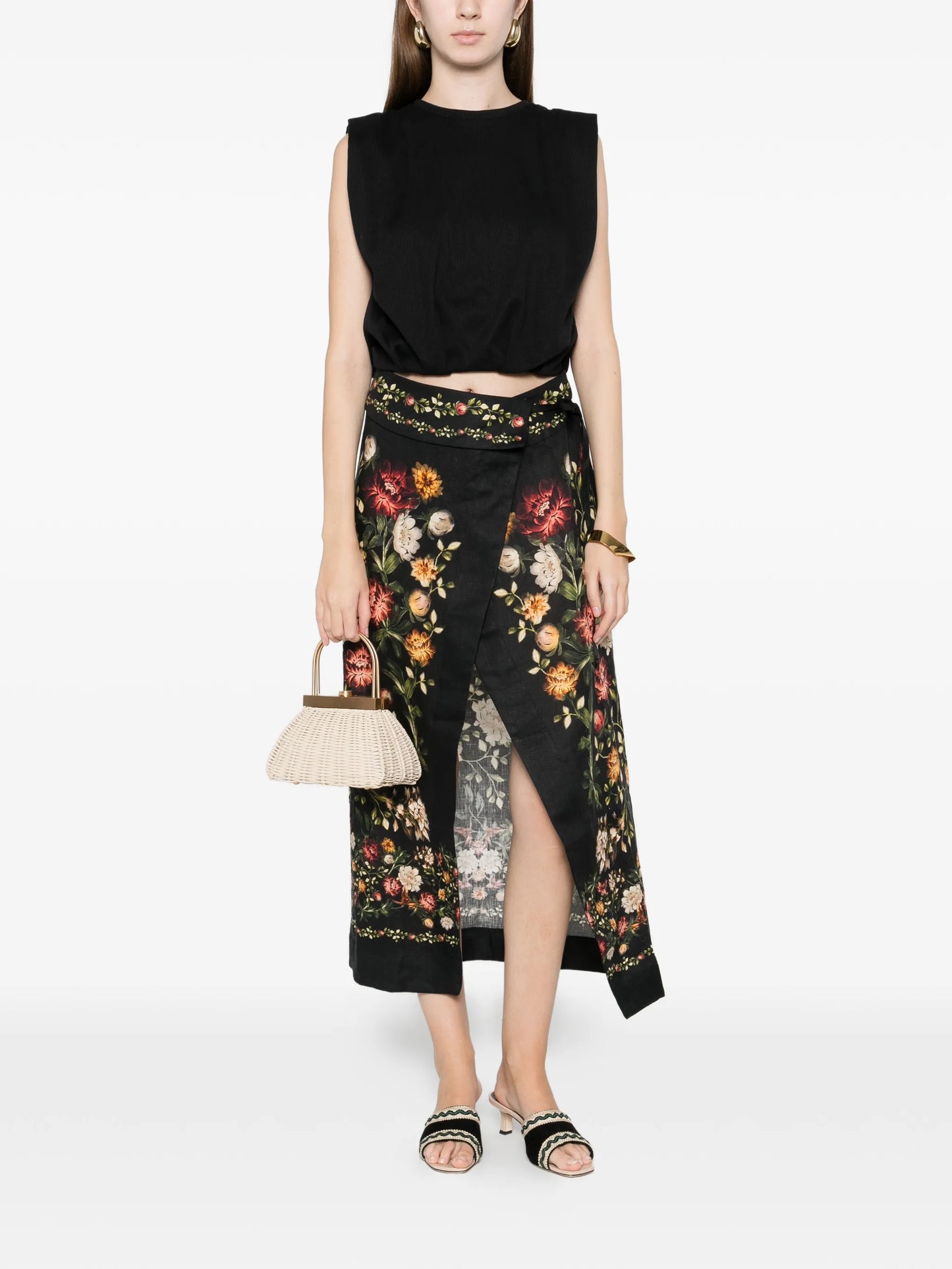 Pareo Midi floral skirt