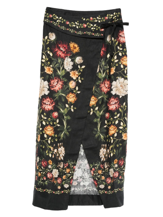 Pareo Midi floral skirt