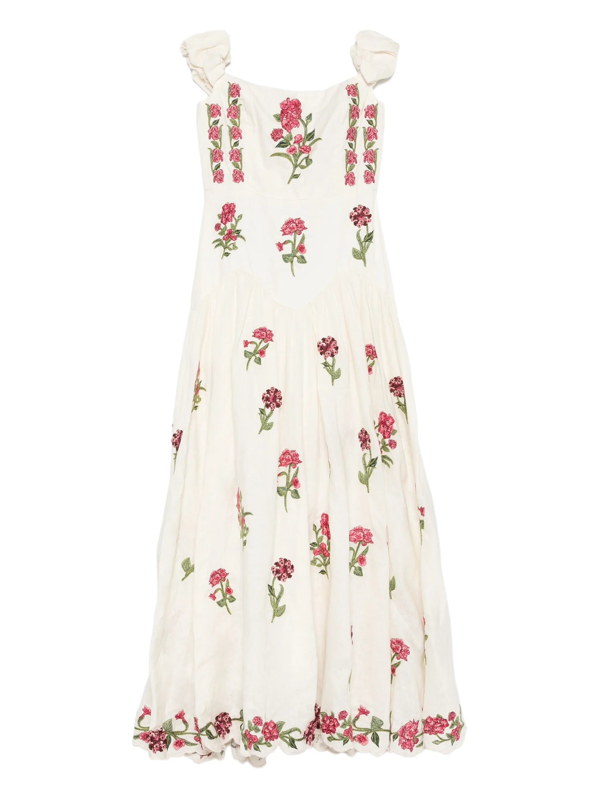 Siembra Quebrada floral-pattern off-shoulder dress