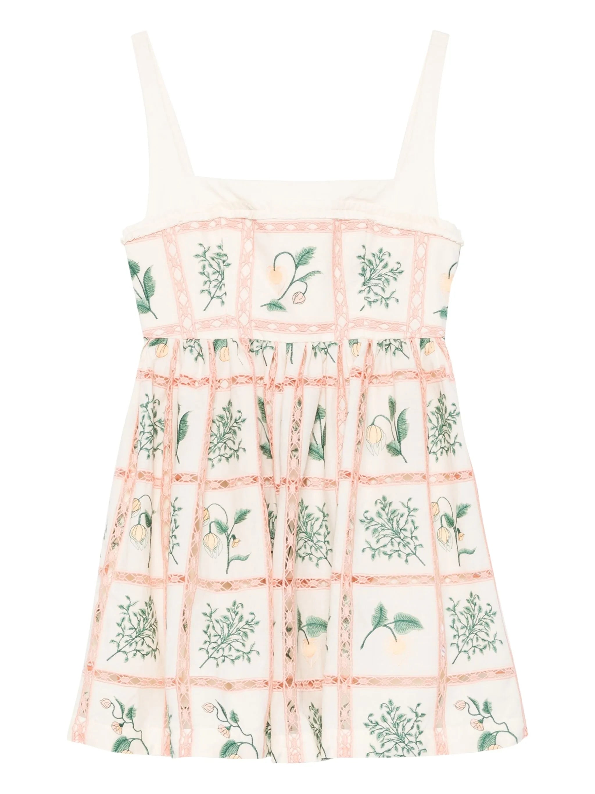 strappy floral mini dress