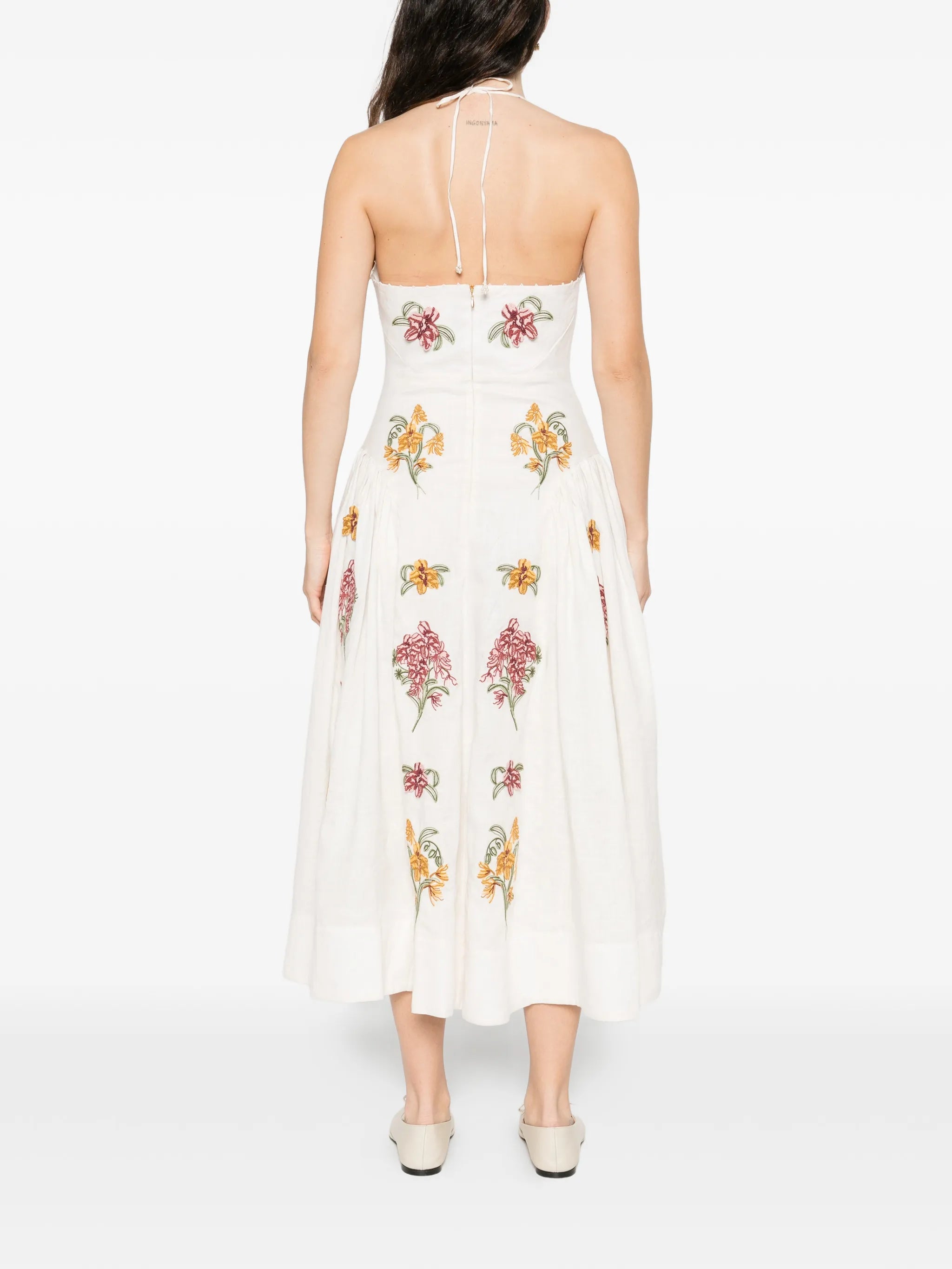 Balsa Cordillera halterneck midi dress