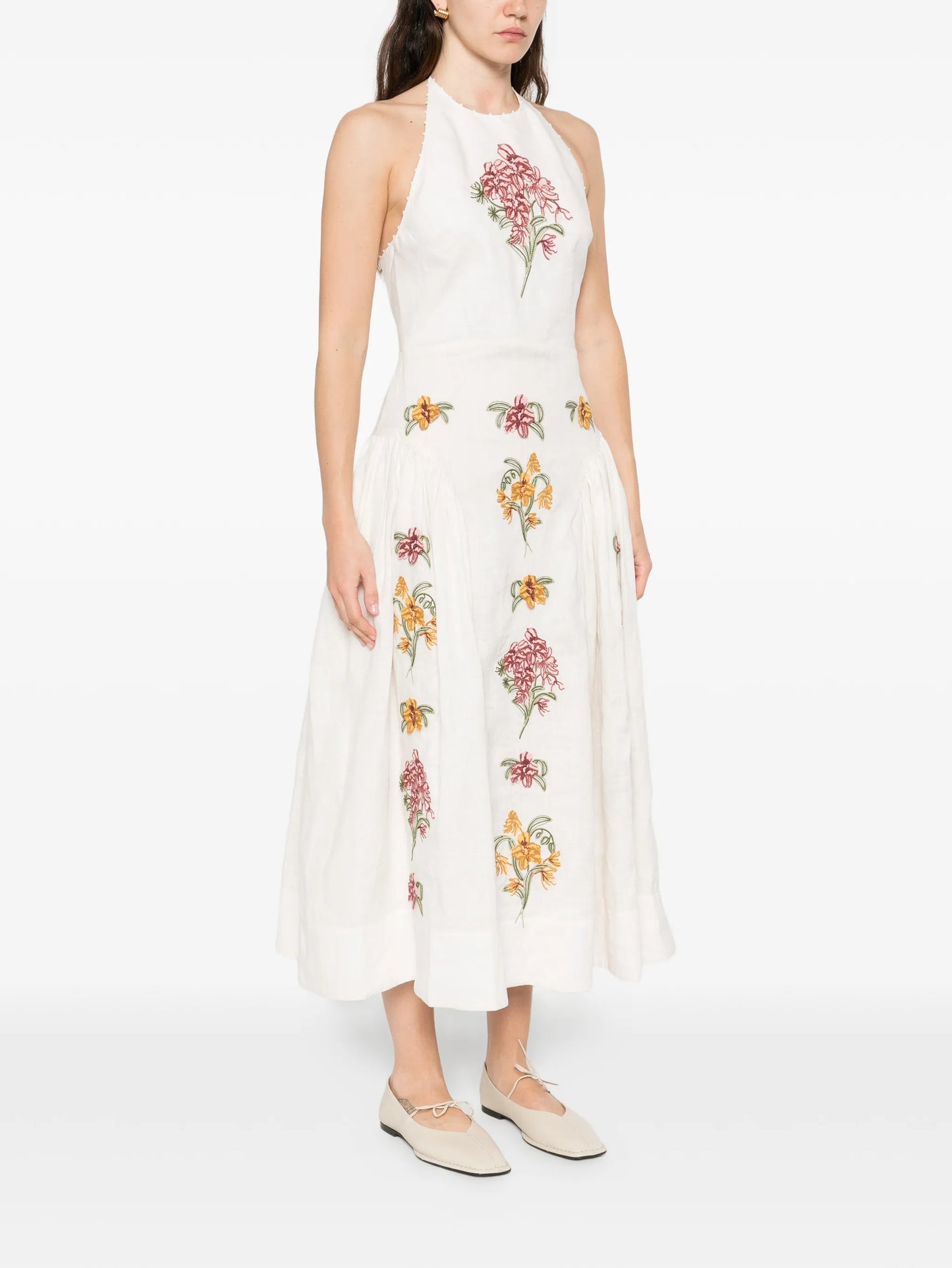 Balsa Cordillera halterneck midi dress
