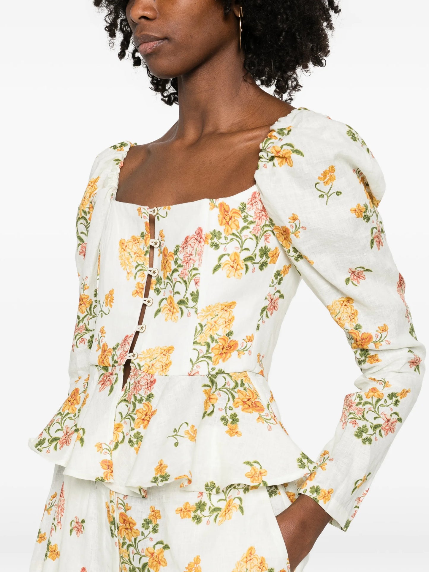 Bromelia Cordillera floral corset top