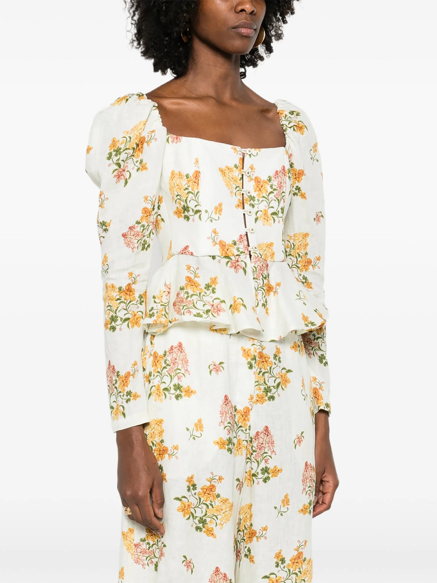 Bromelia Cordillera floral corset top