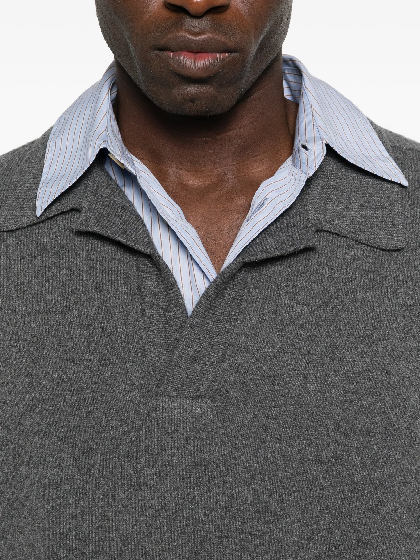 polo-collar sweater