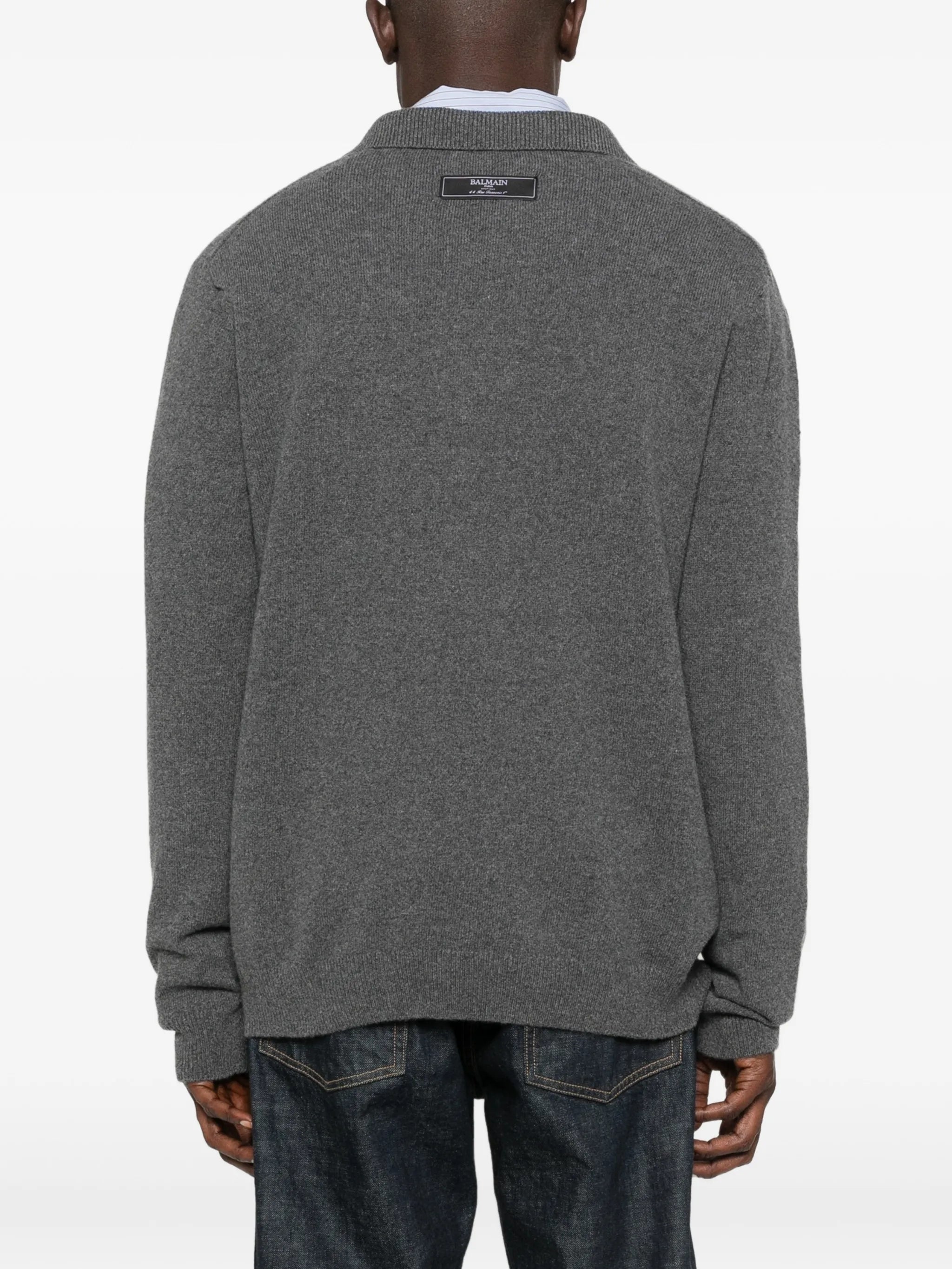 polo-collar sweater