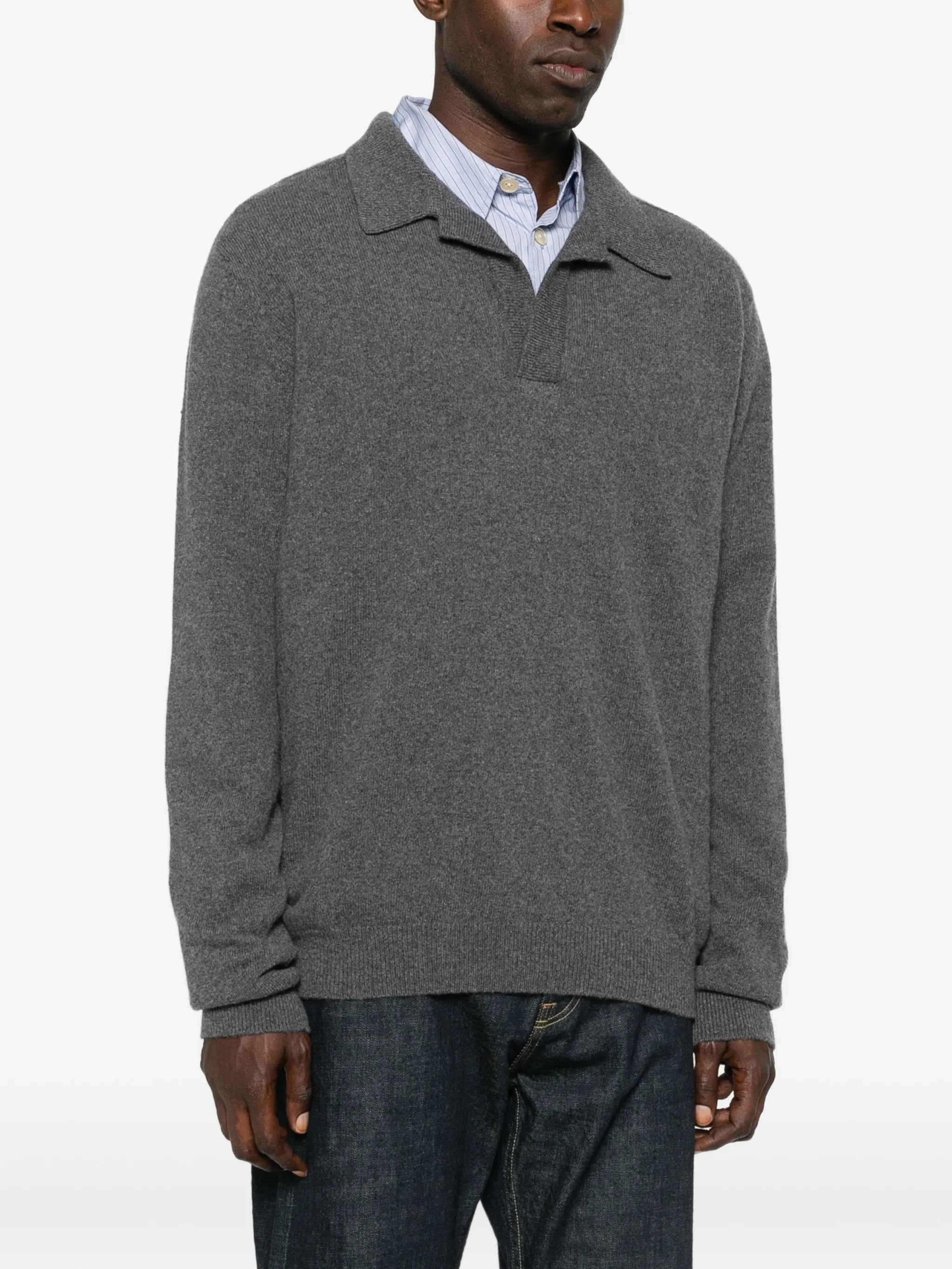 polo-collar sweater