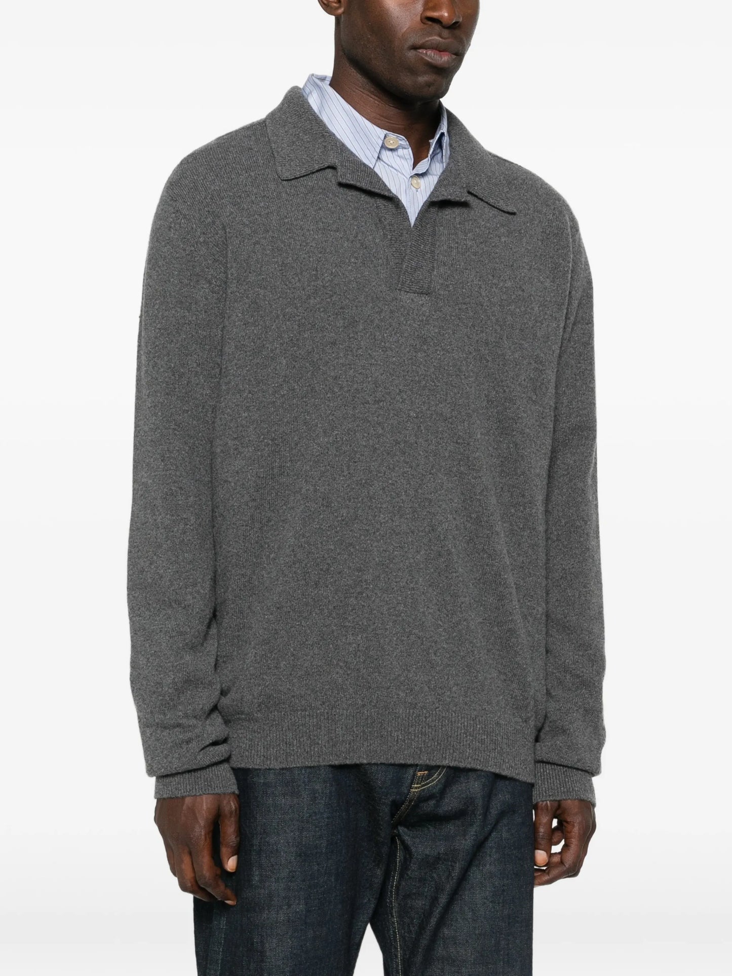 polo-collar sweater