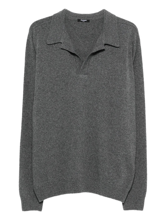polo-collar sweater