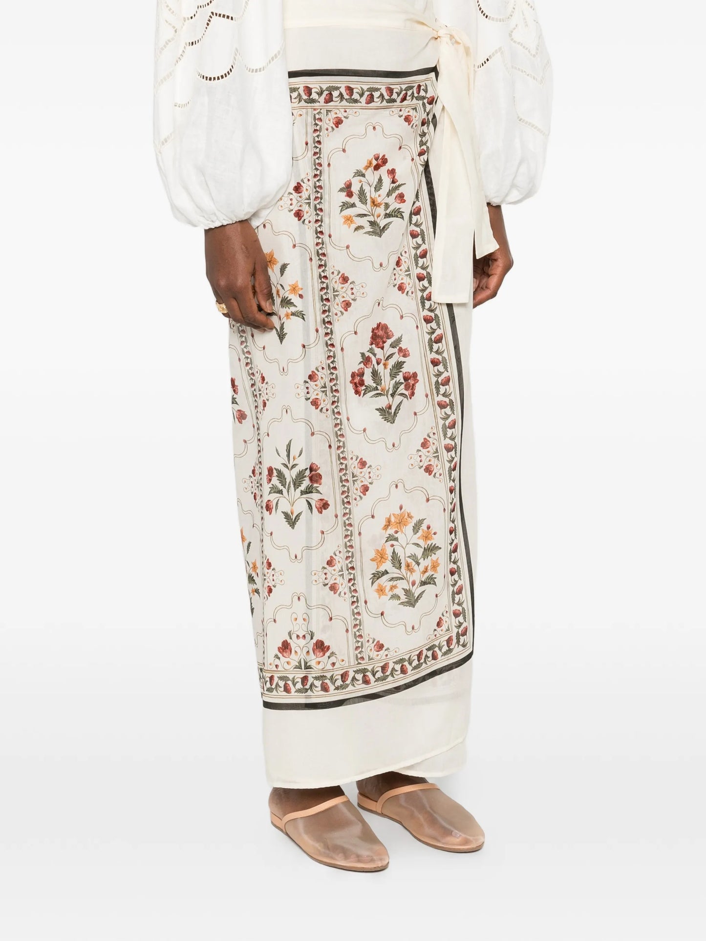 Lavanda Andes floral-print pareo