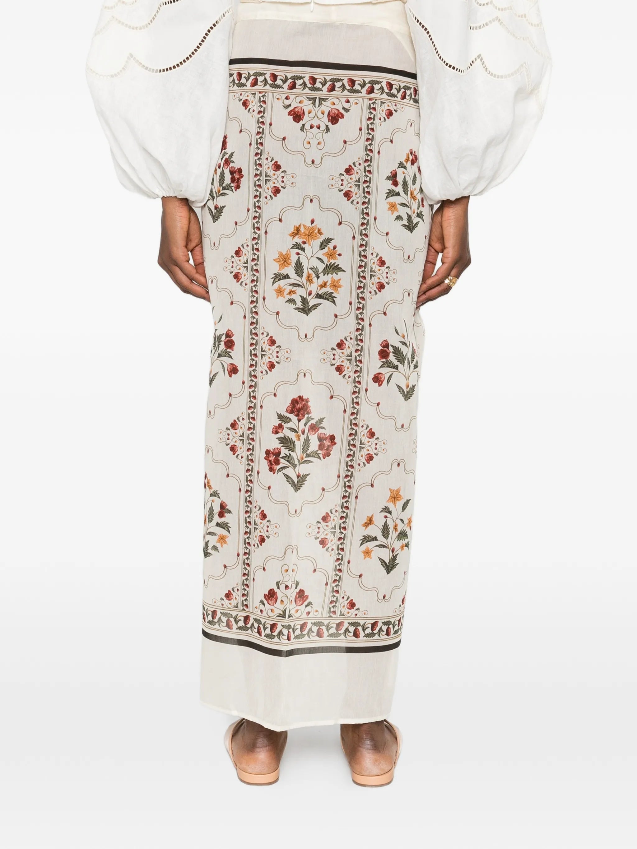 Lavanda Andes floral-print pareo