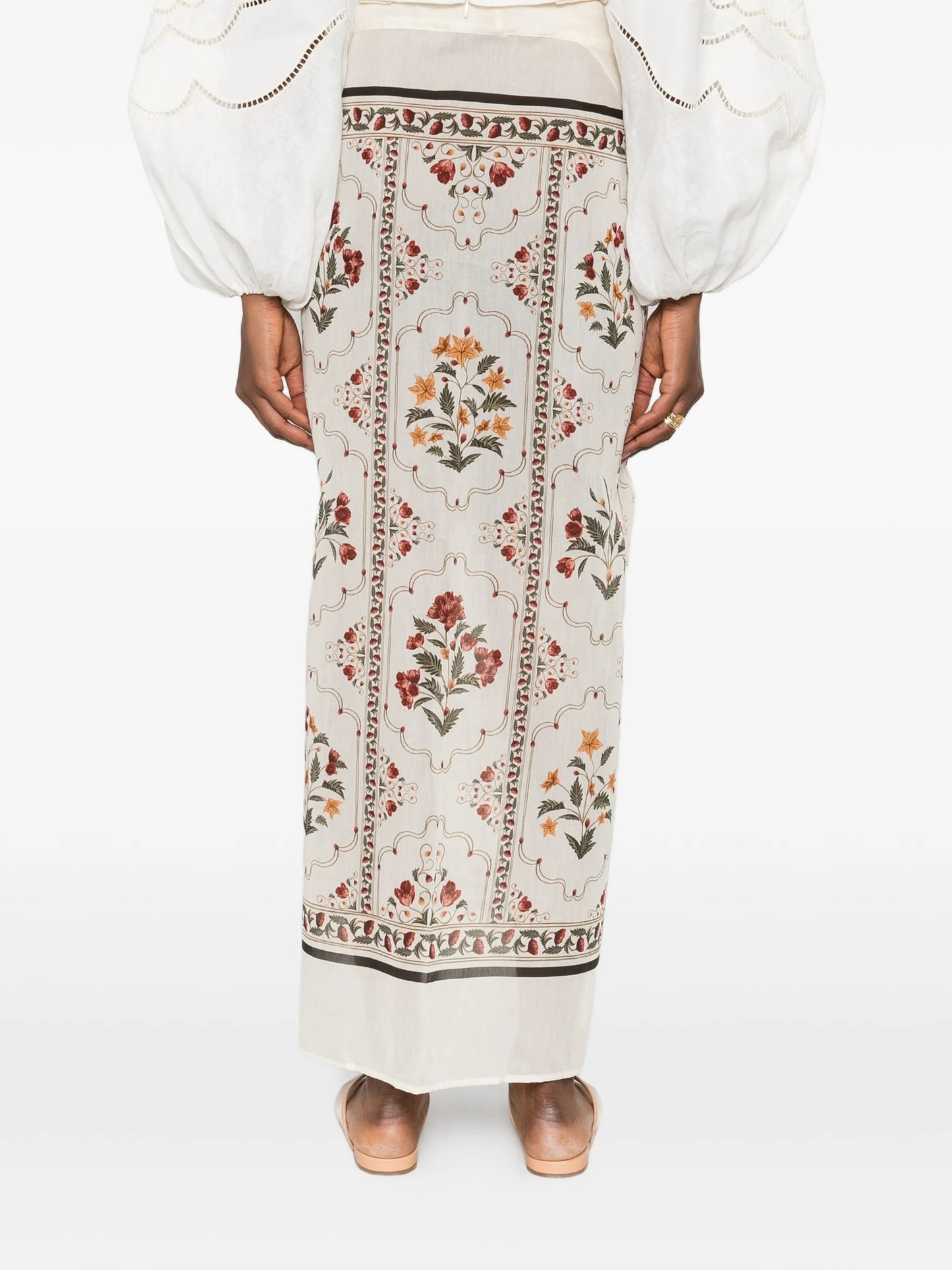 Lavanda Andes floral-print pareo