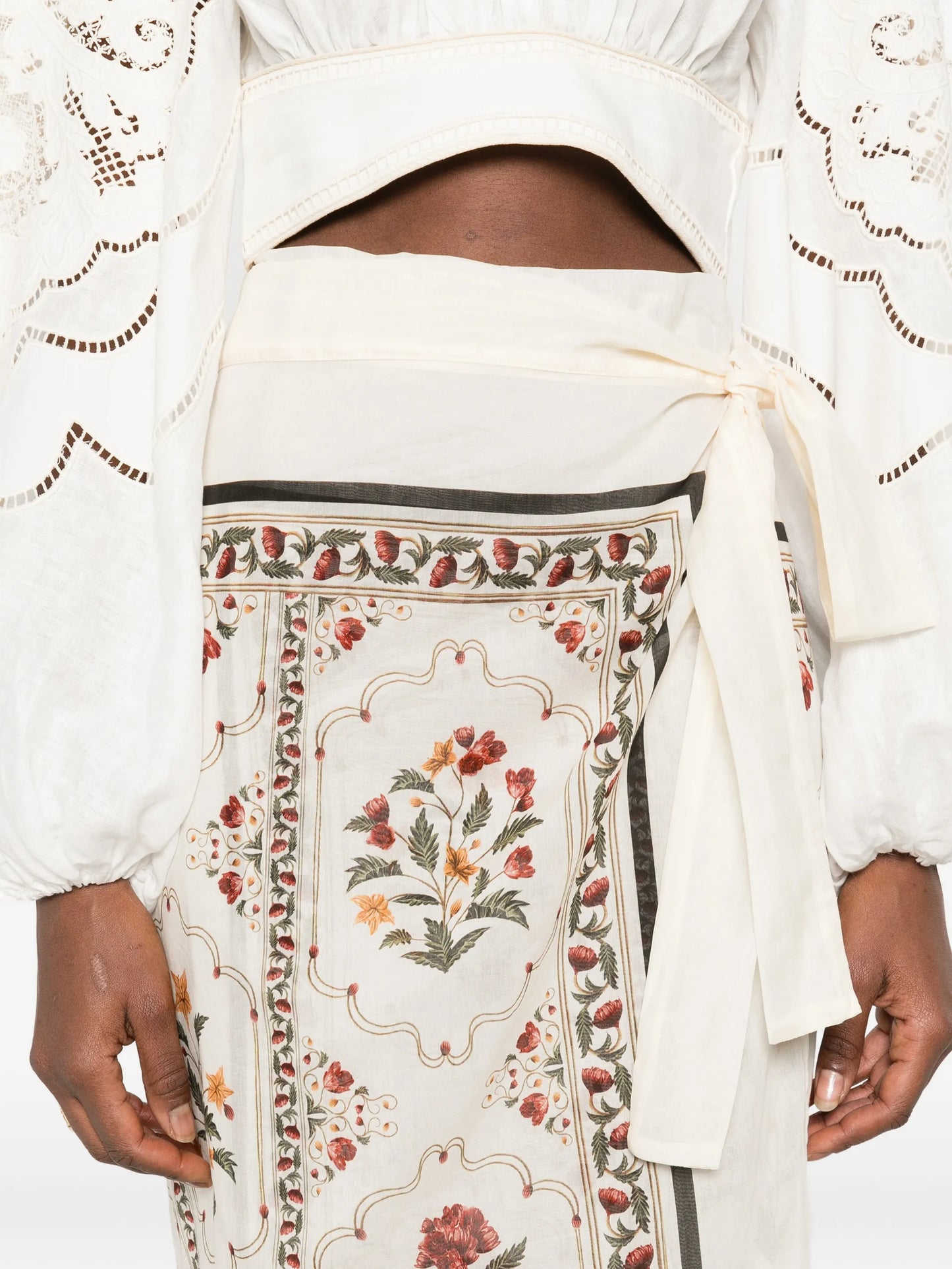 Lavanda Andes floral-print pareo