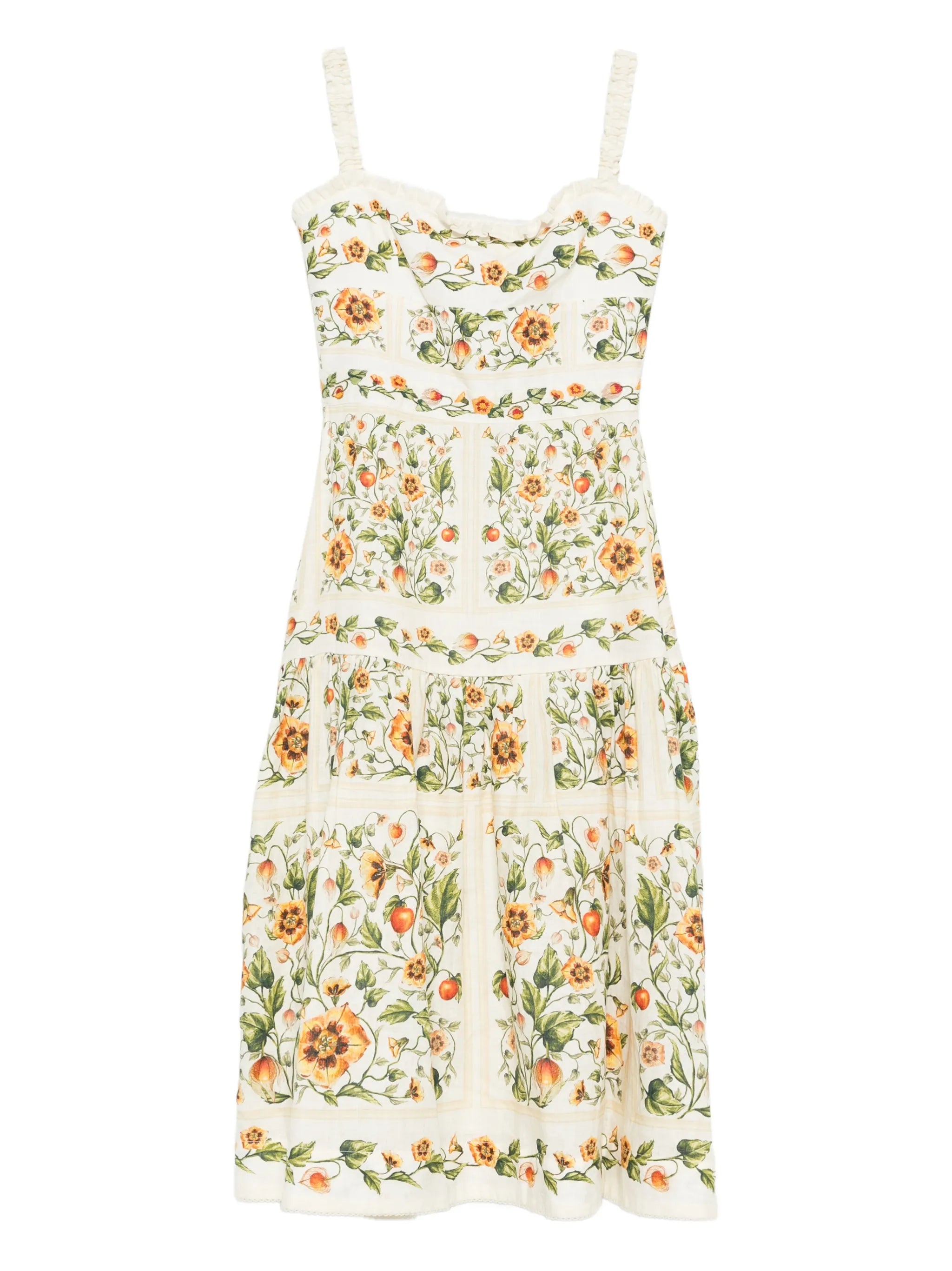 Nispero Uchuva strappy floral midi dress